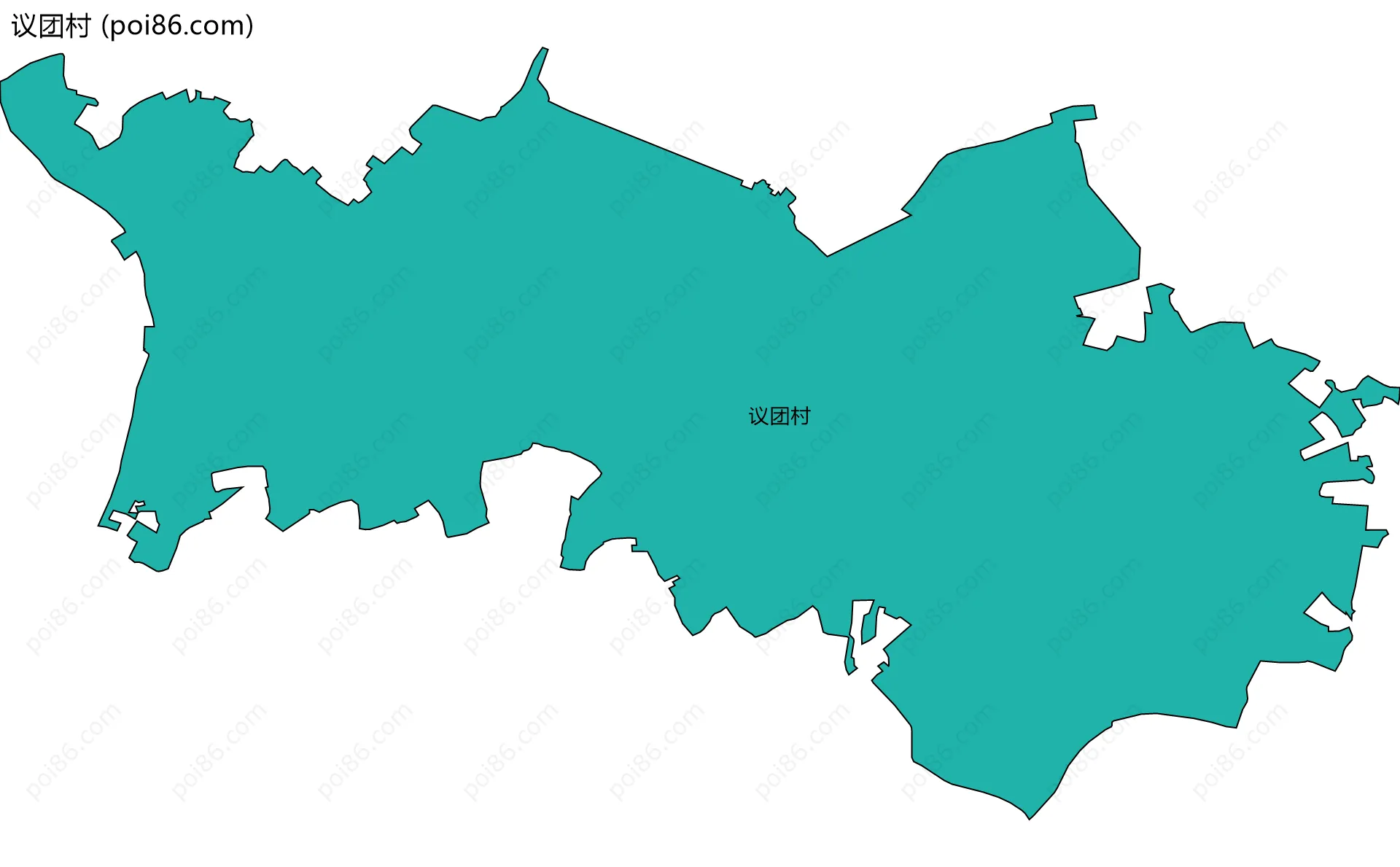 议团村边界地图