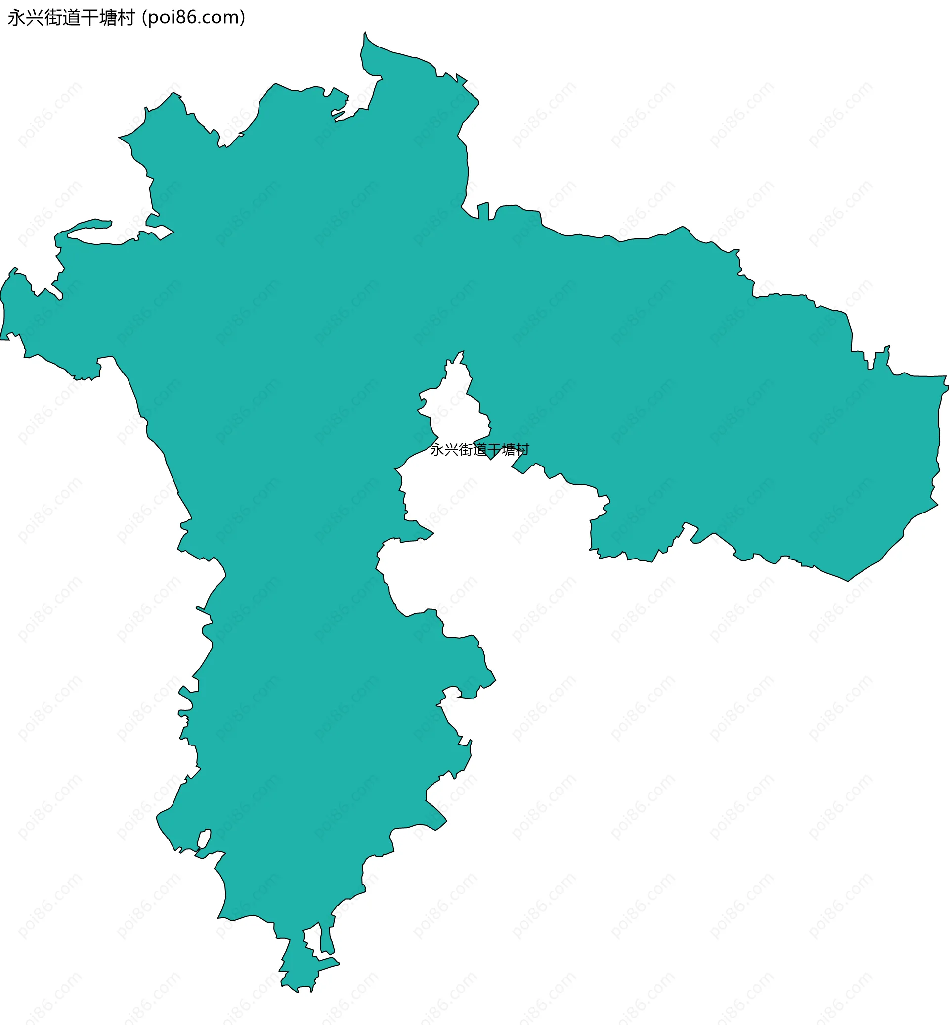 永兴街道干塘村边界地图