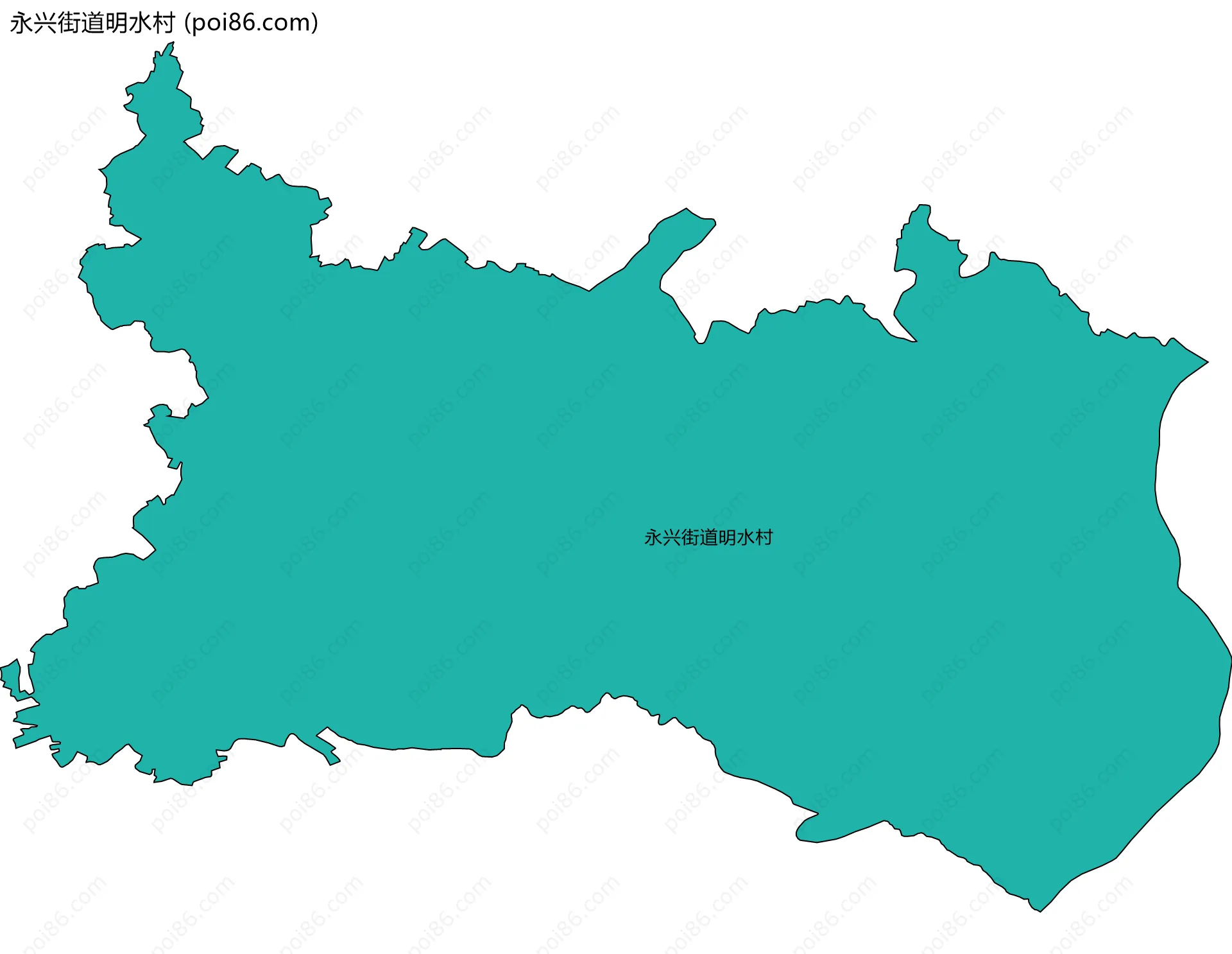 永兴街道明水村边界地图