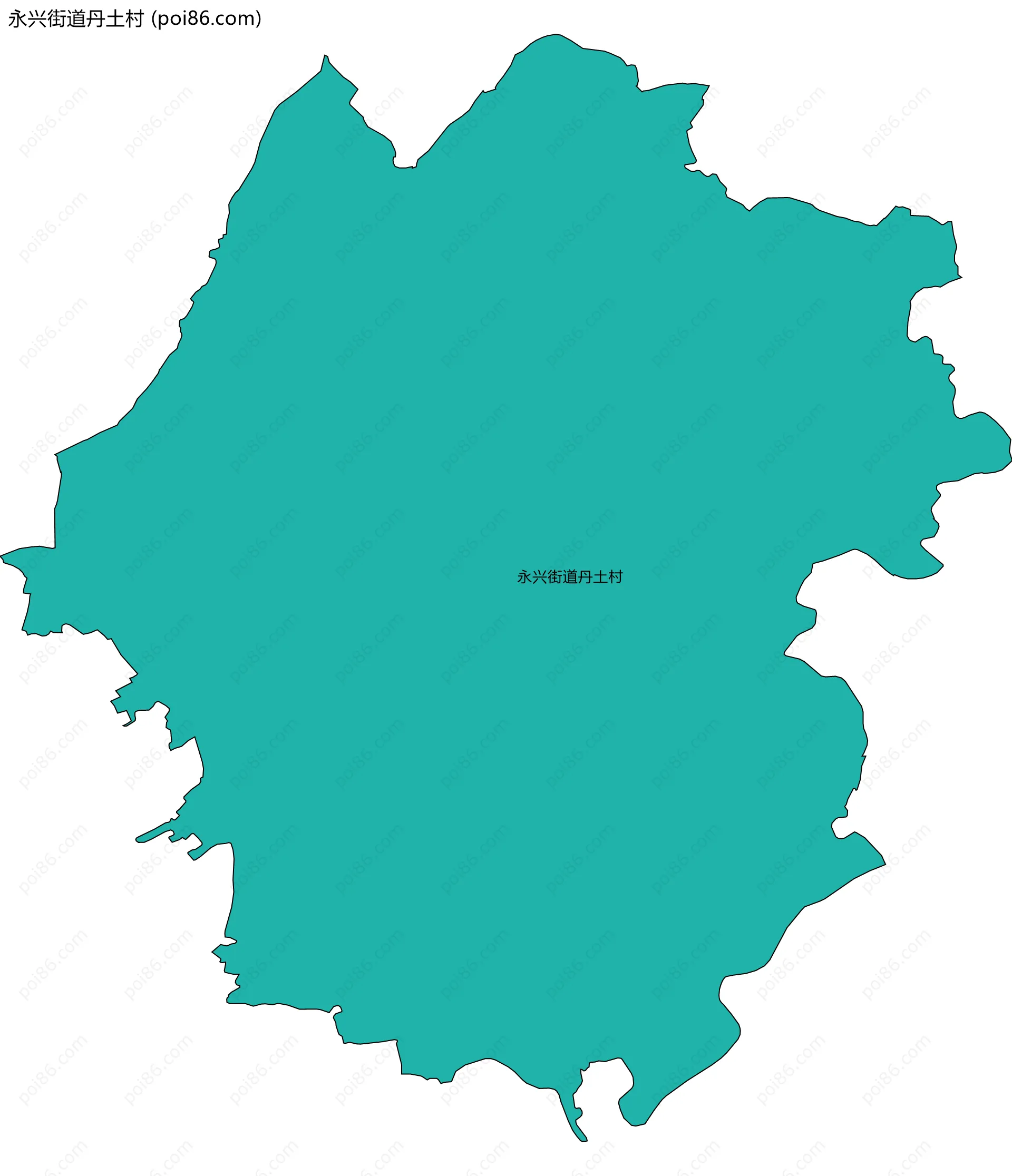 永兴街道丹土村边界地图