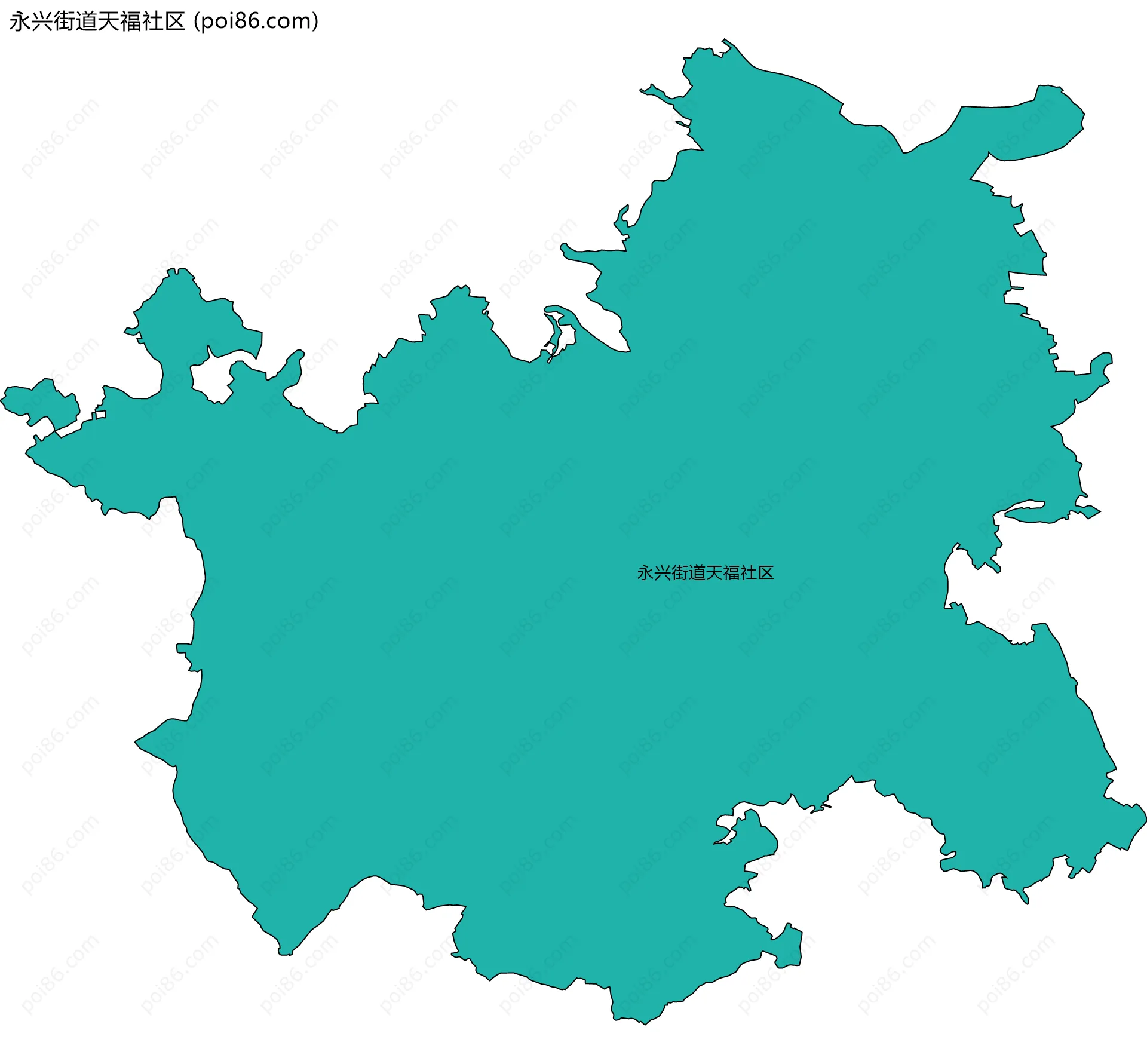 永兴街道天福社区边界地图