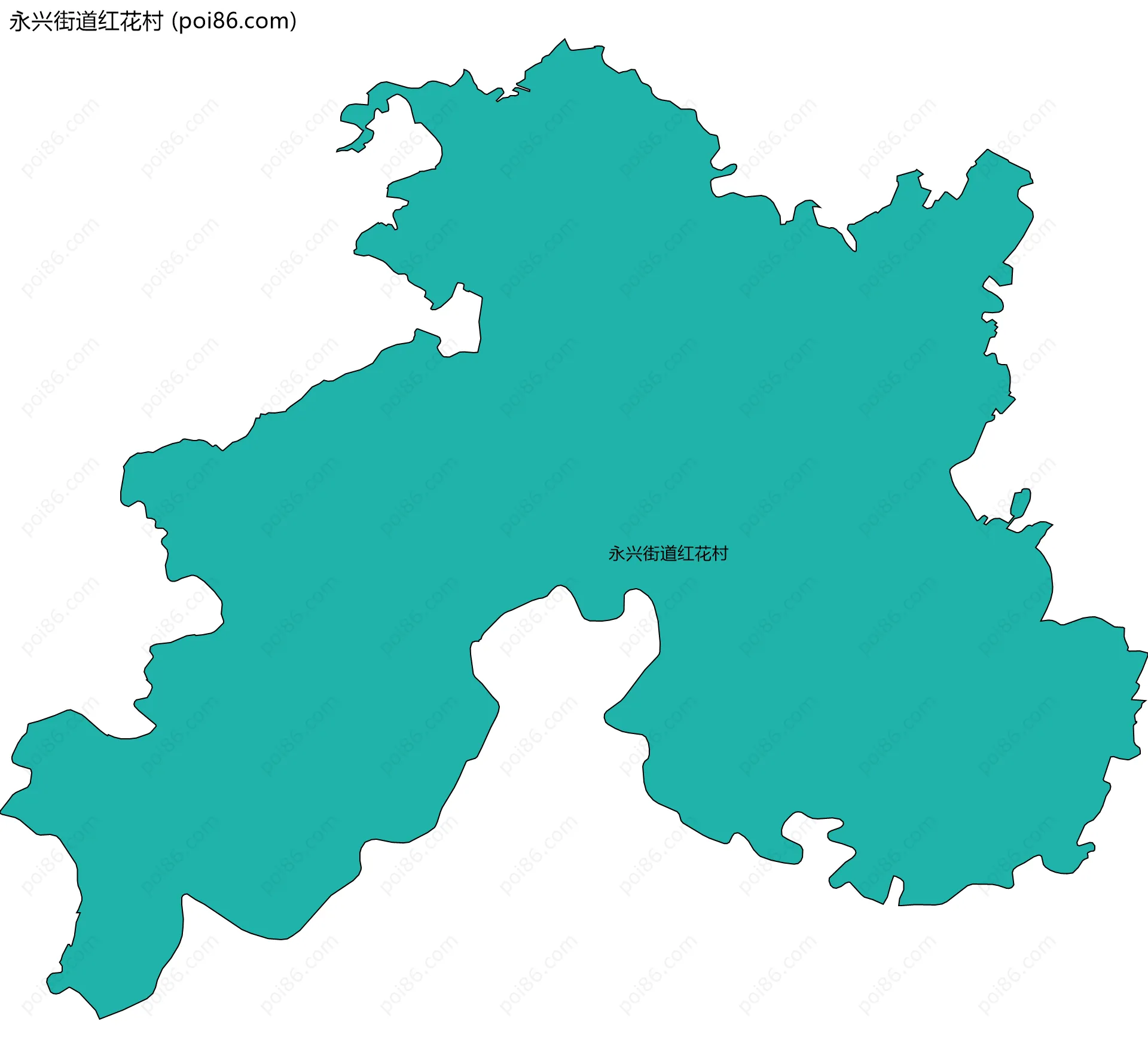 永兴街道红花村边界地图