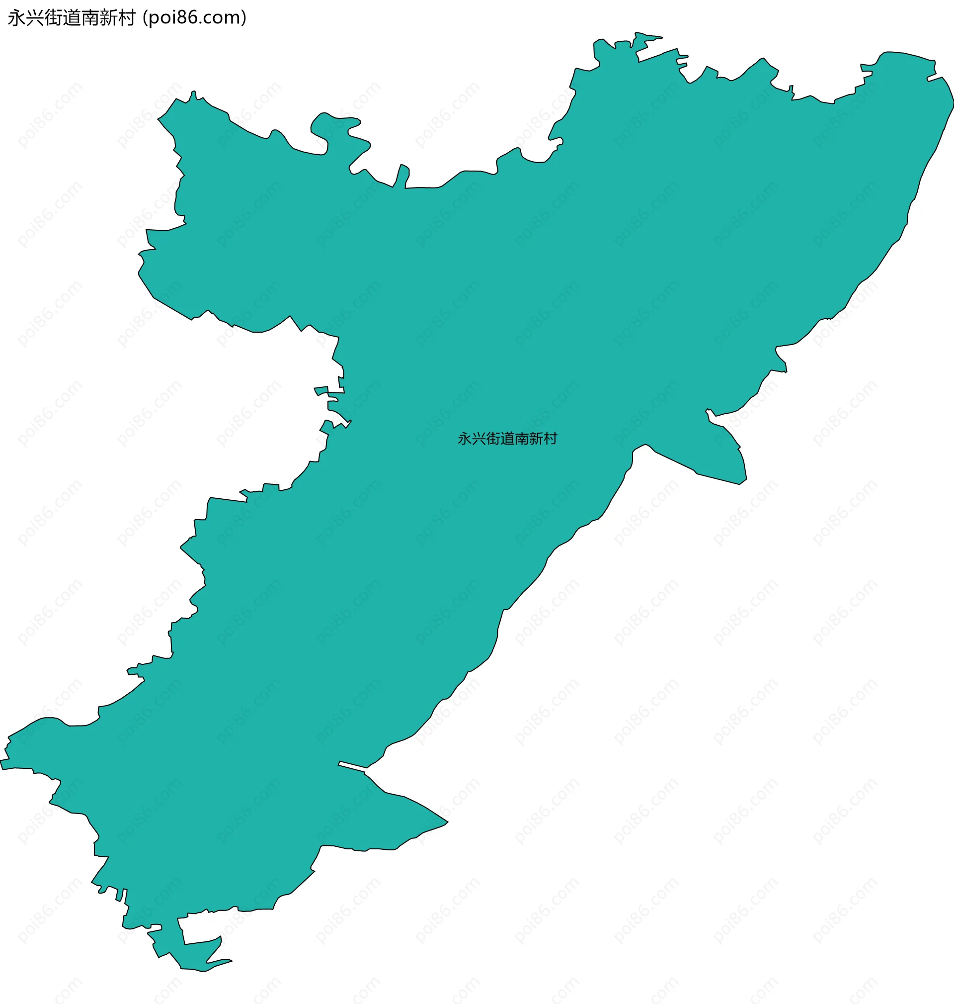 永兴街道南新村边界地图