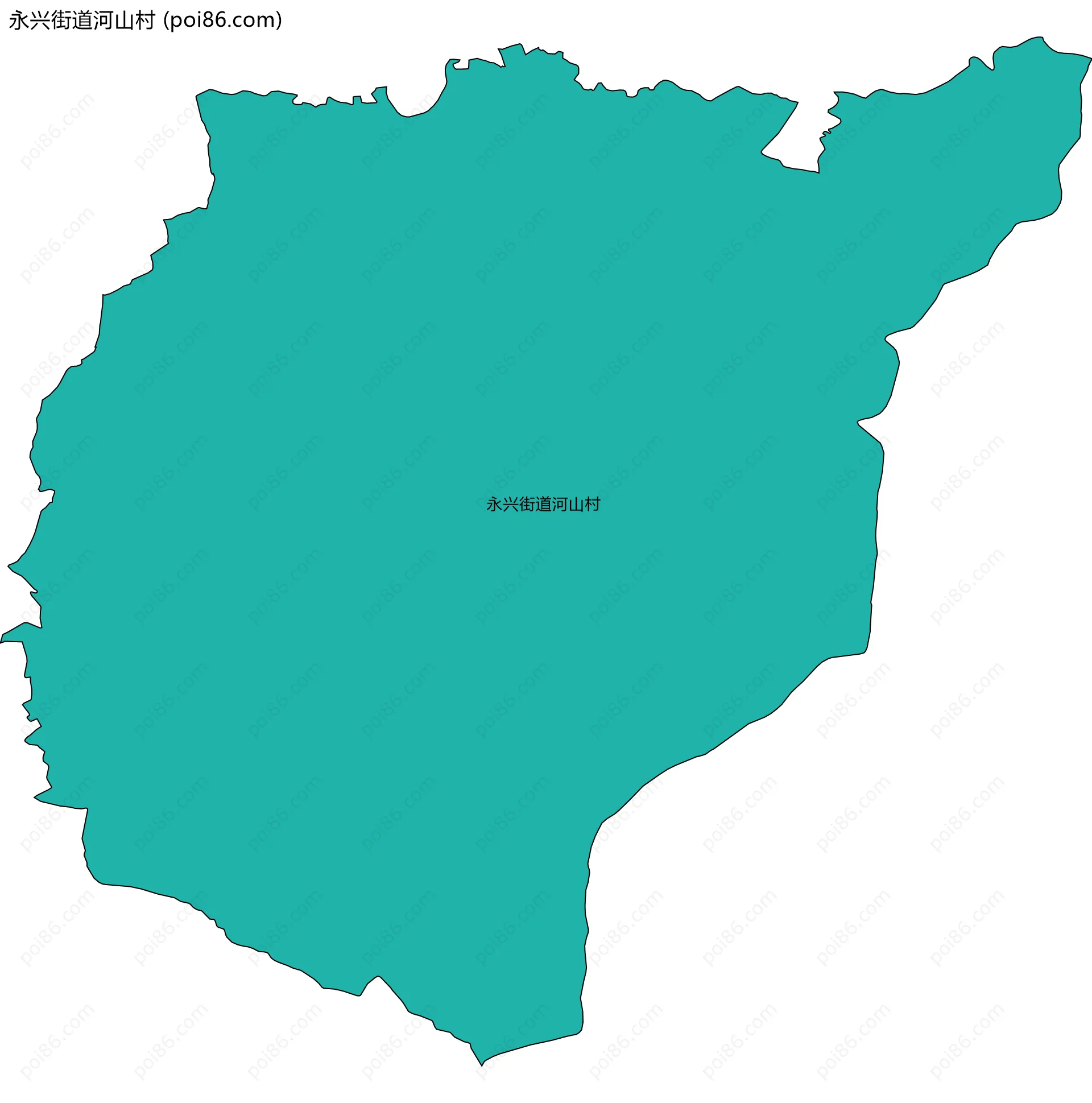 永兴街道河山村边界地图