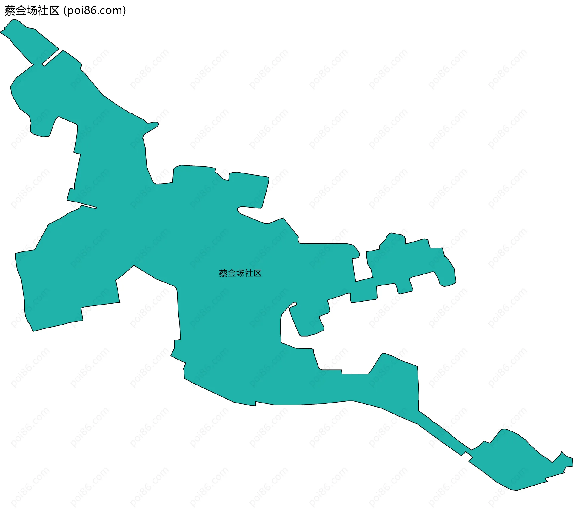 蔡金场社区边界地图