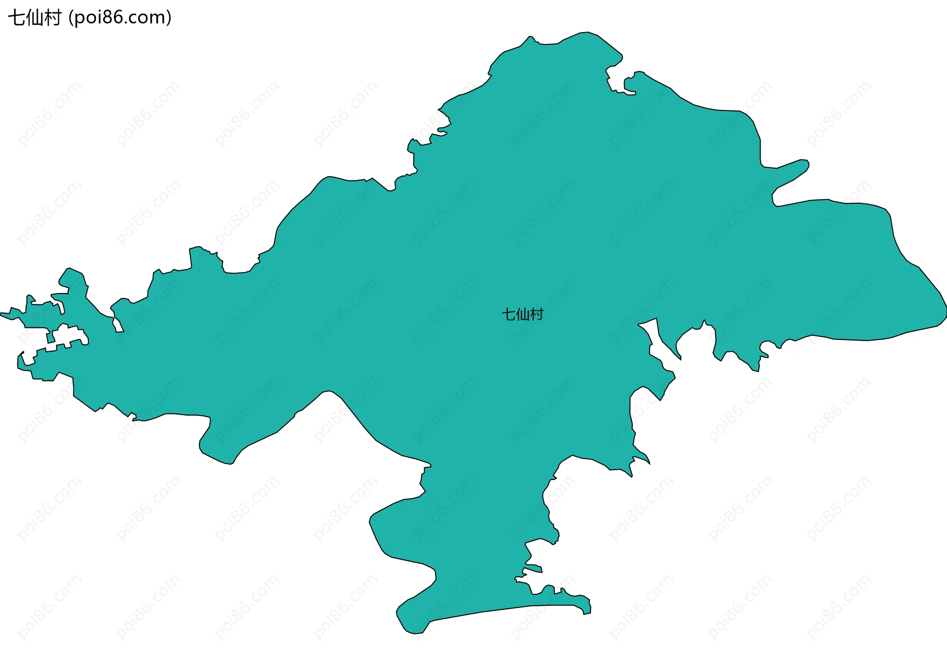 七仙村边界地图