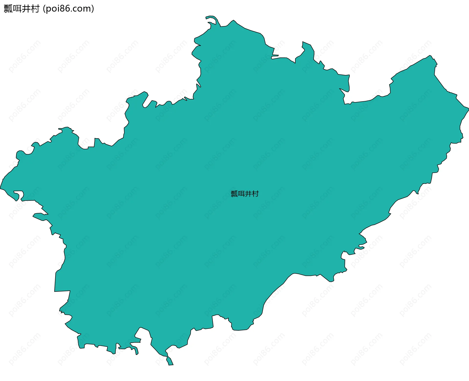 瓢咡井村边界地图