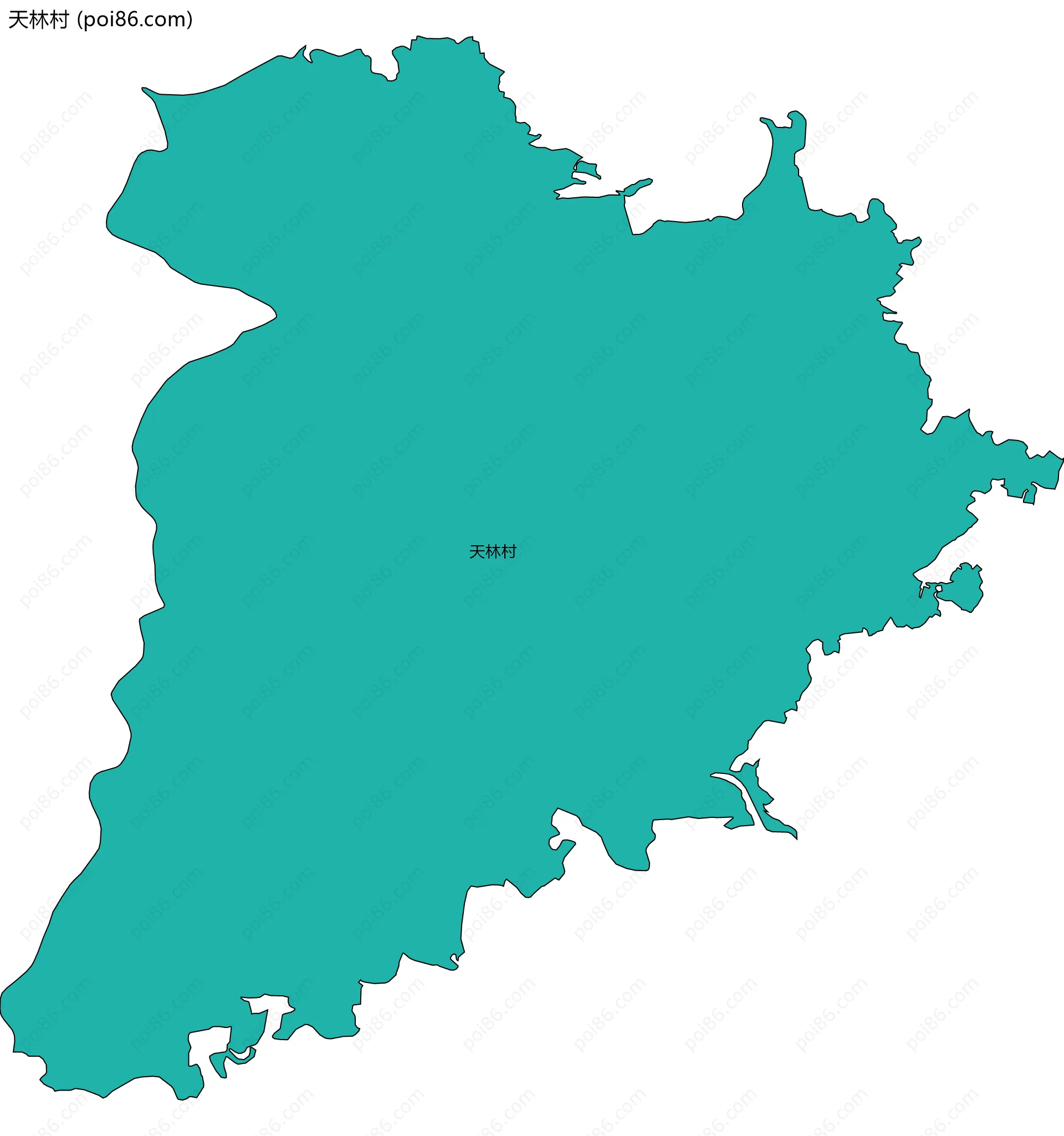 天林村边界地图