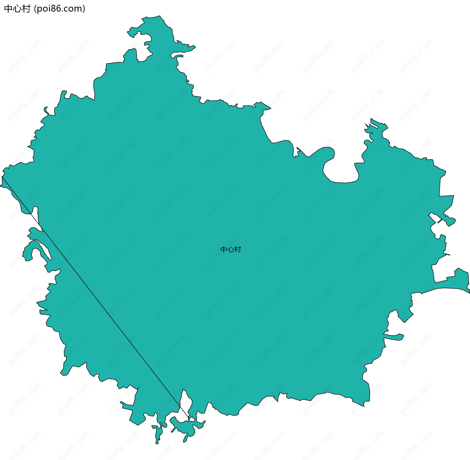 中心村边界地图