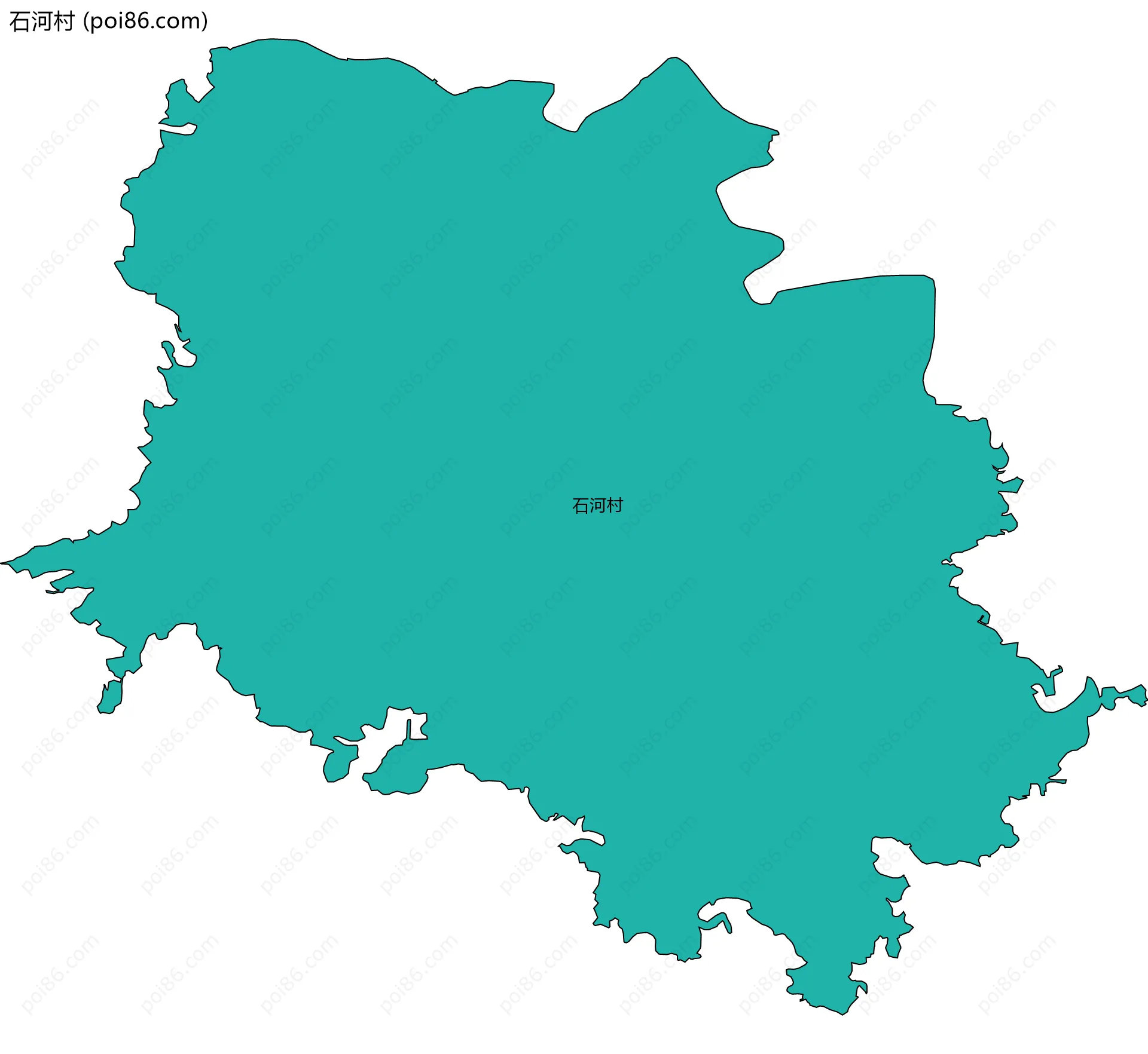 石河村边界地图