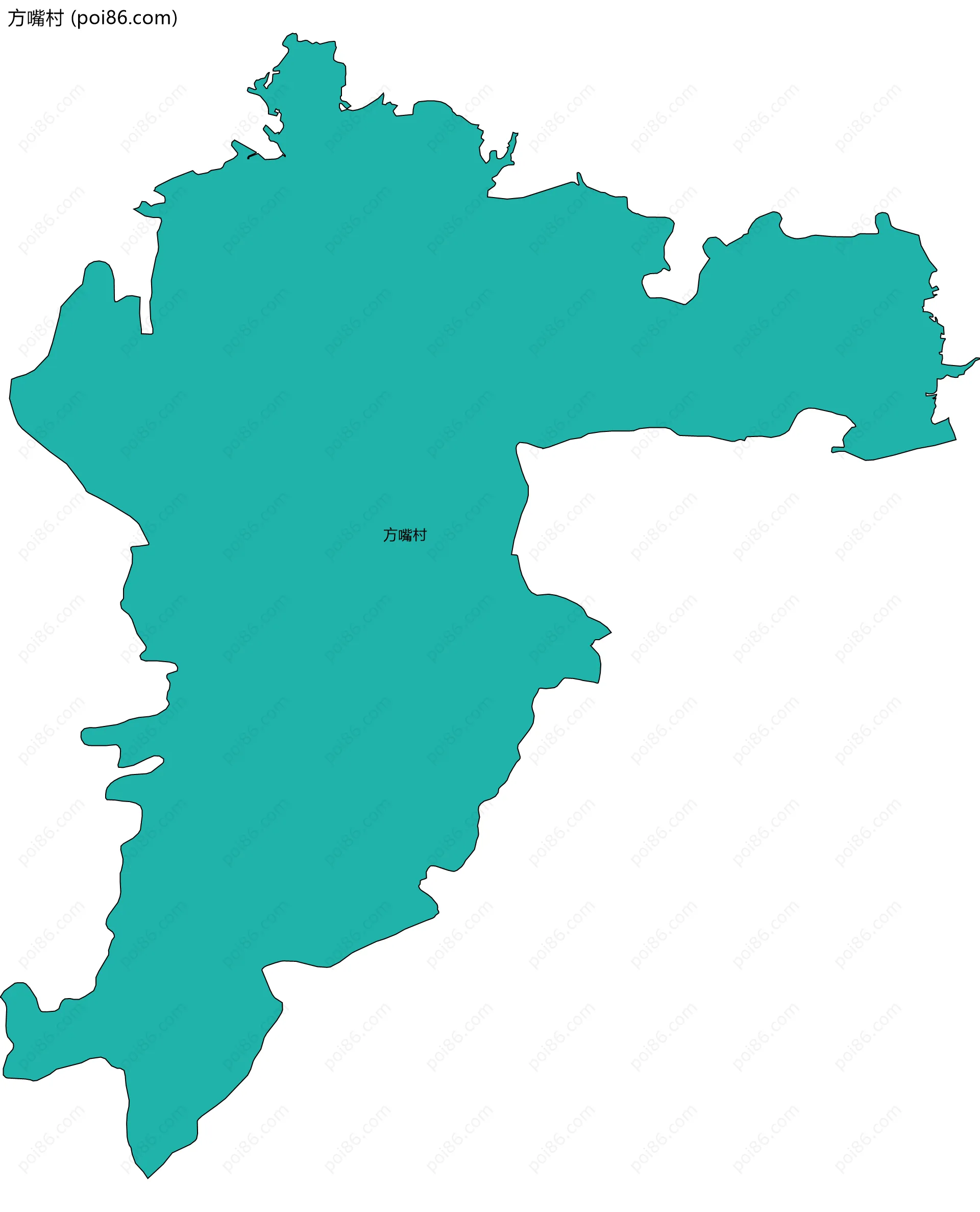 方嘴村边界地图