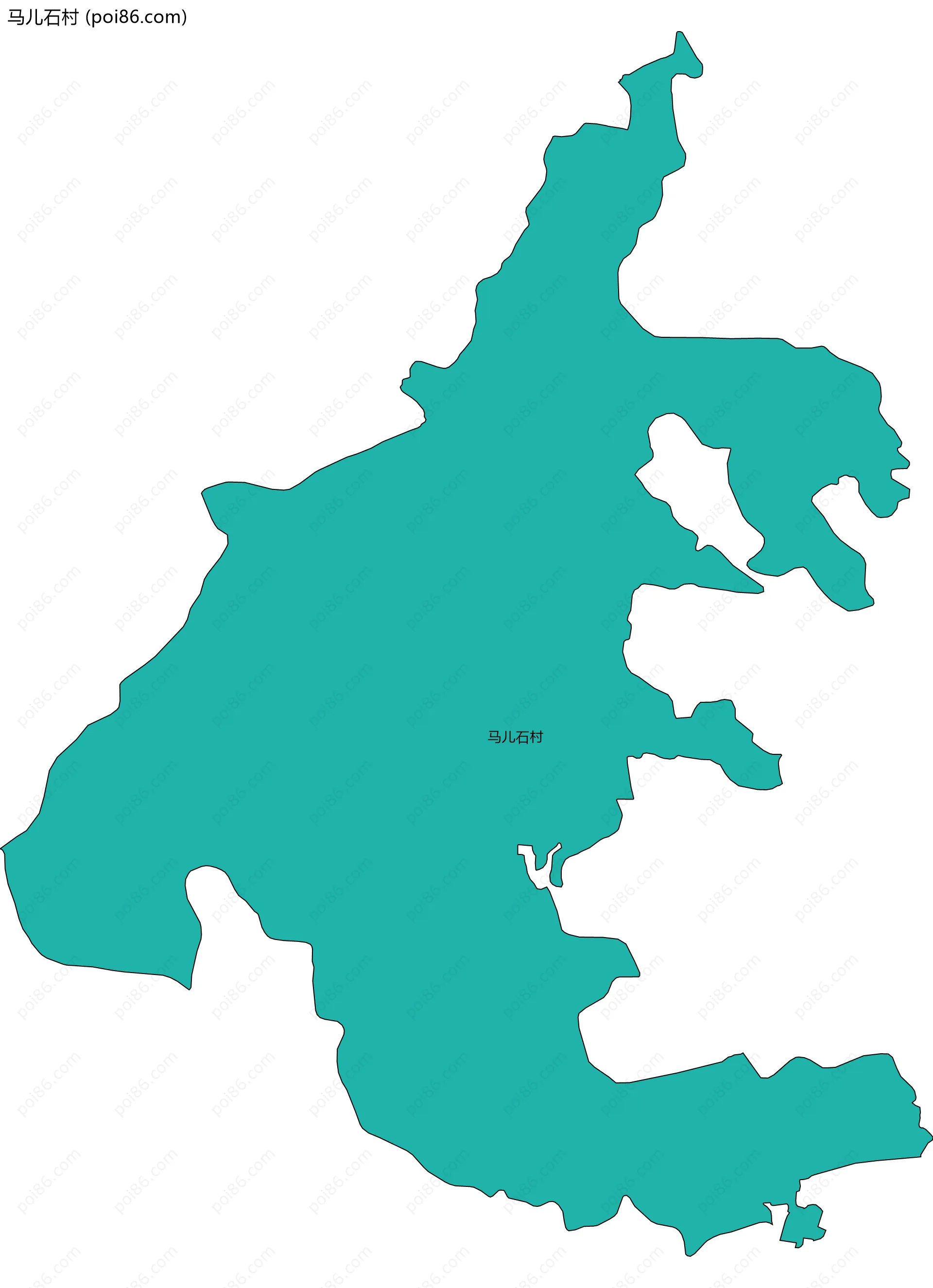 马儿石村边界地图