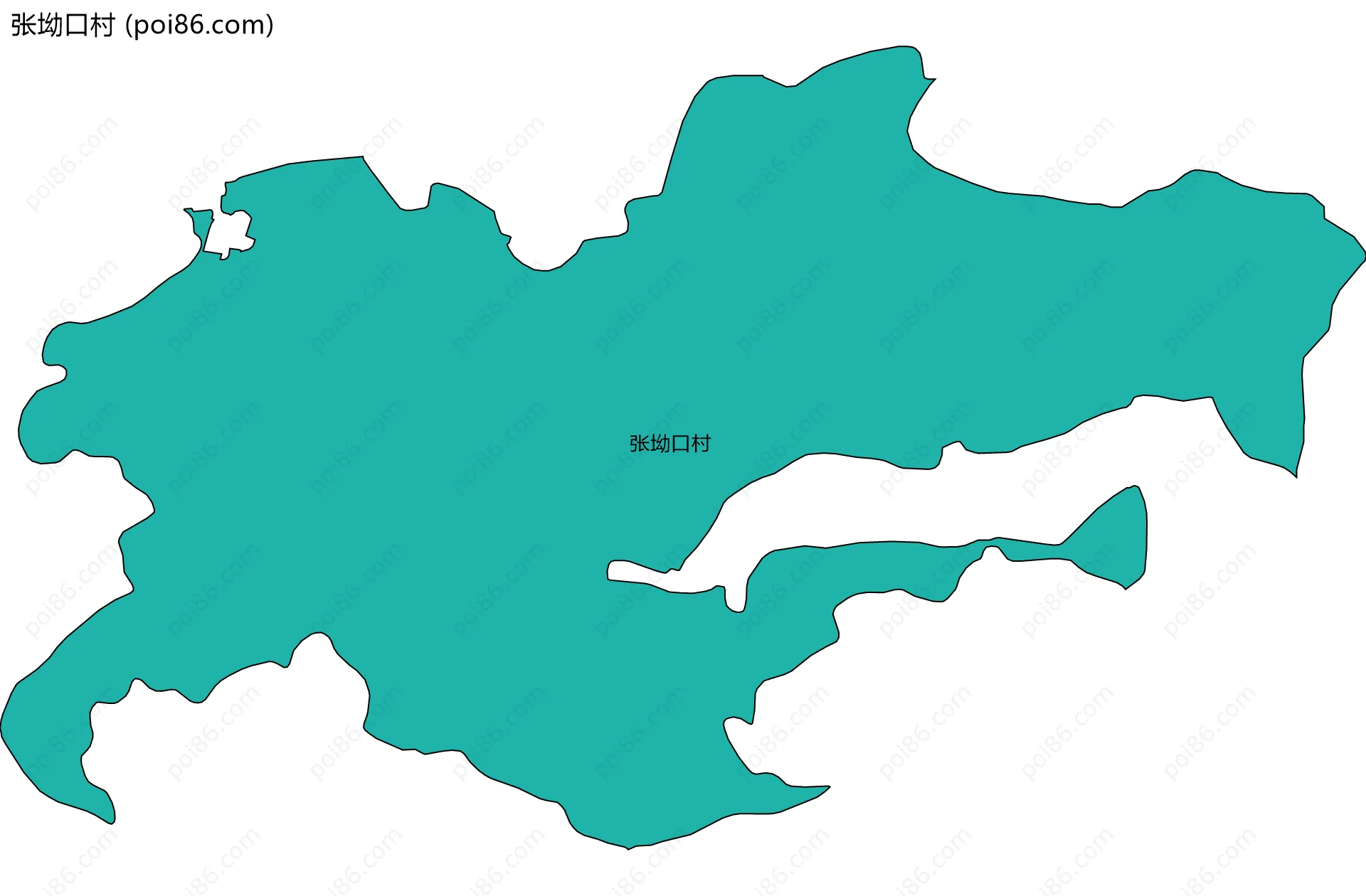 张坳口村边界地图