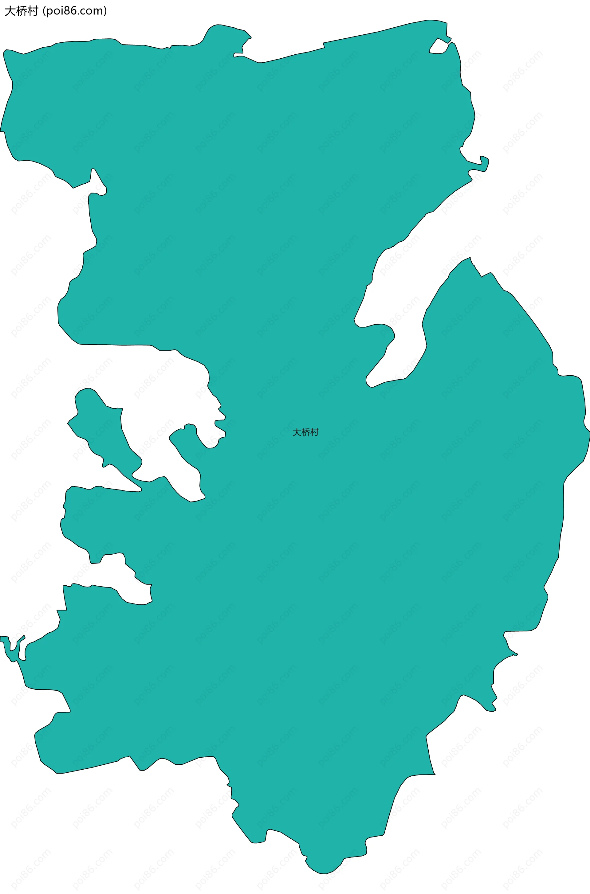 大桥村边界地图