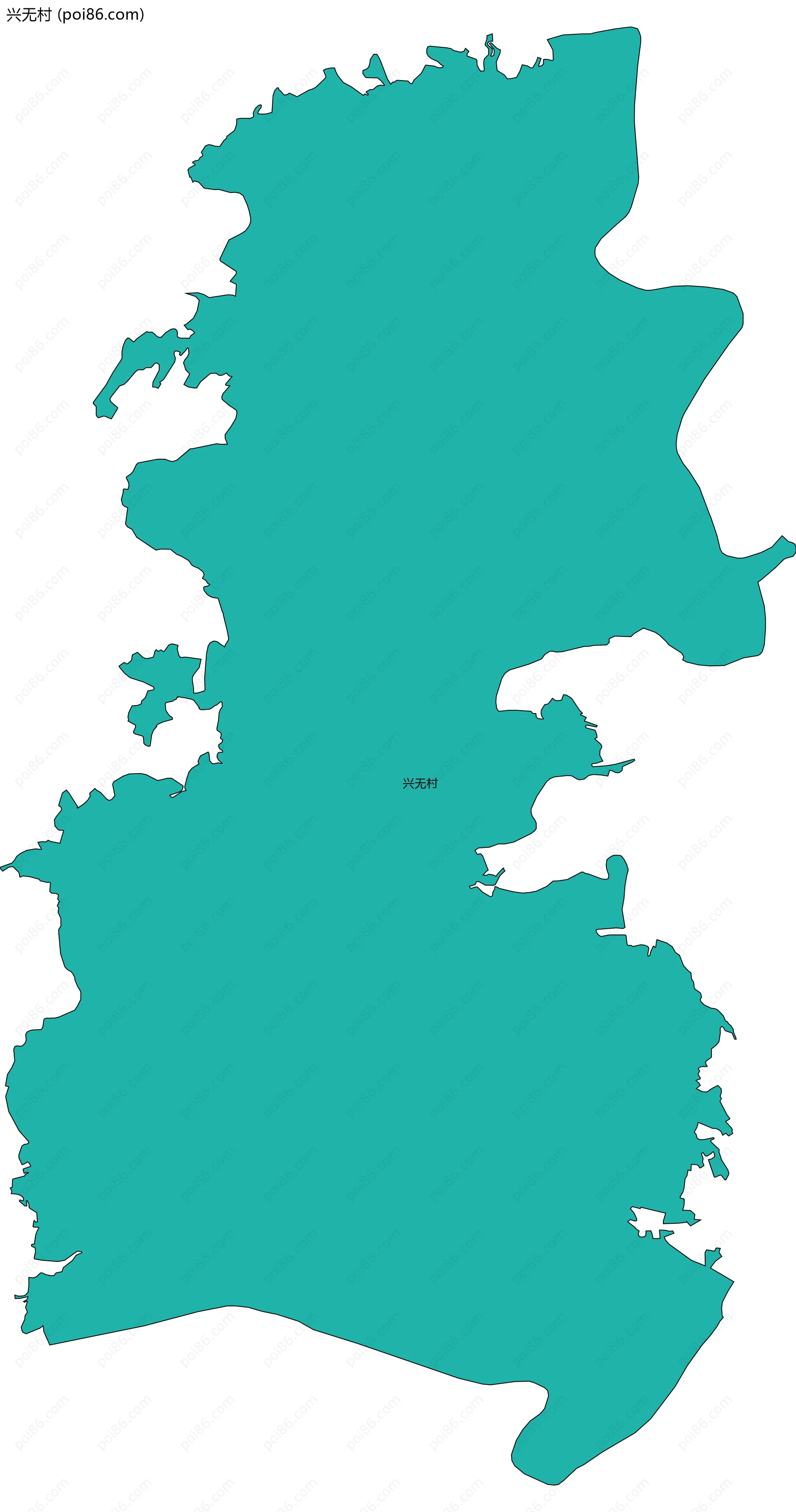 兴无村边界地图