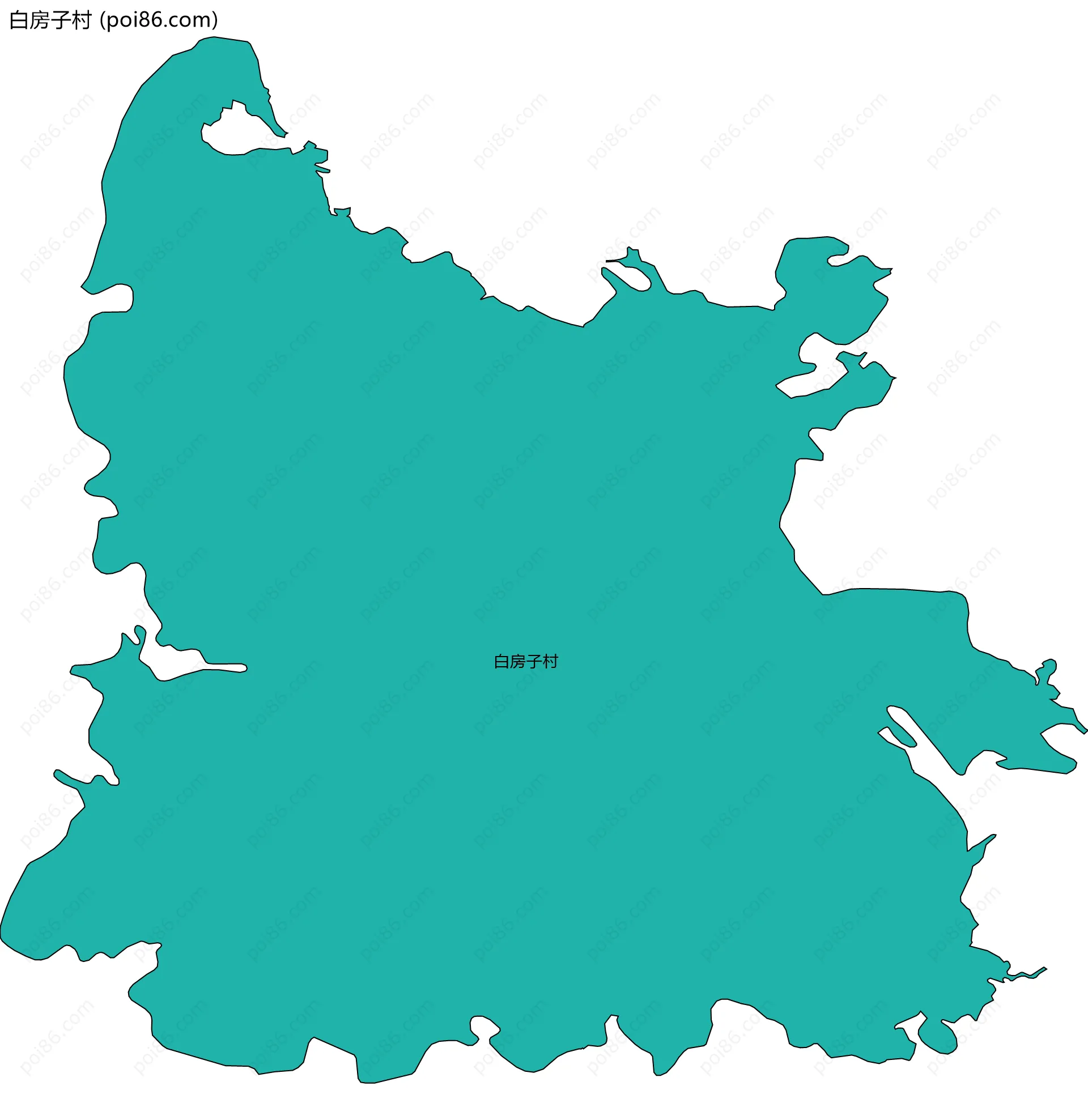 白房子村边界地图