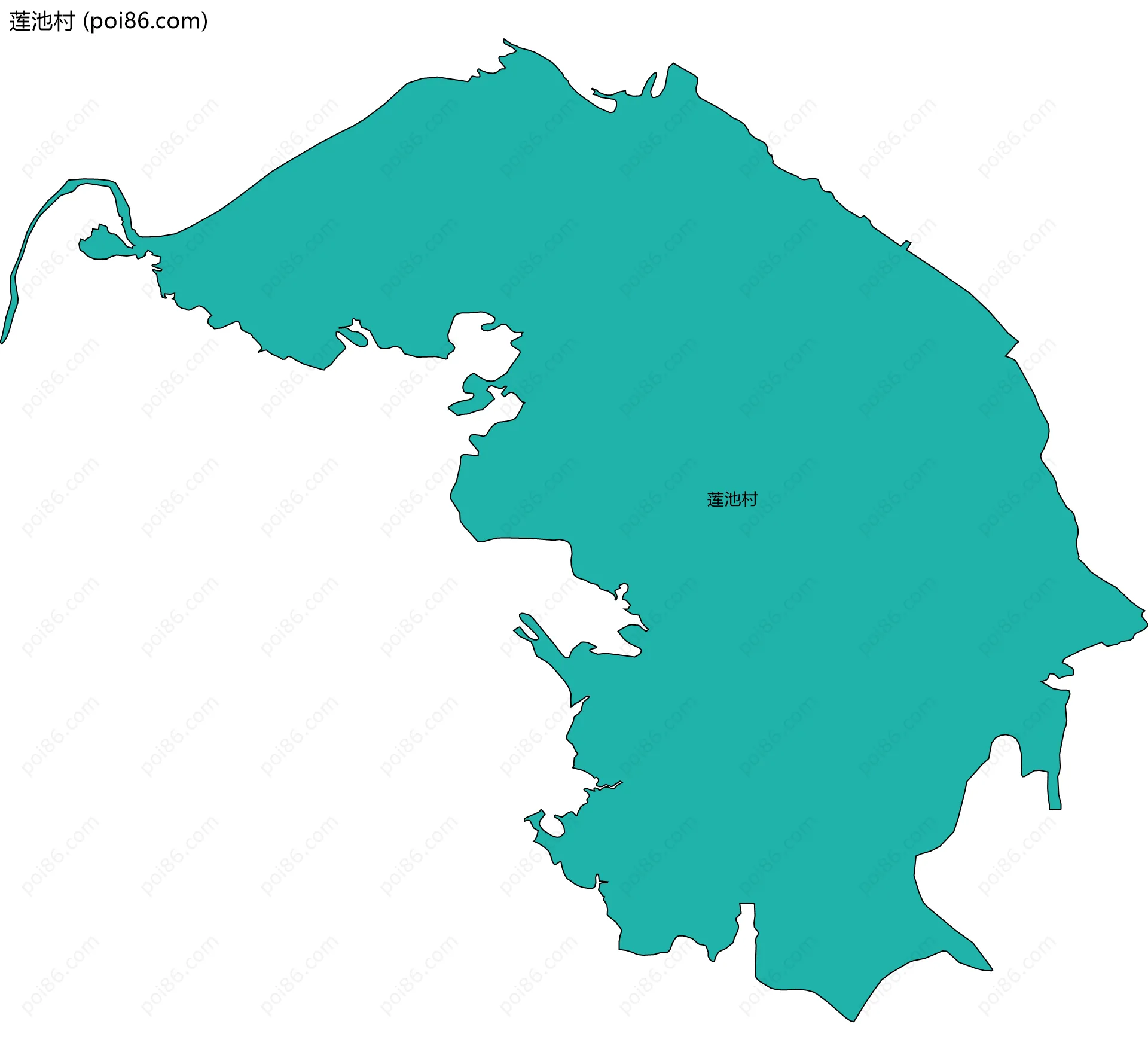 莲池村边界地图