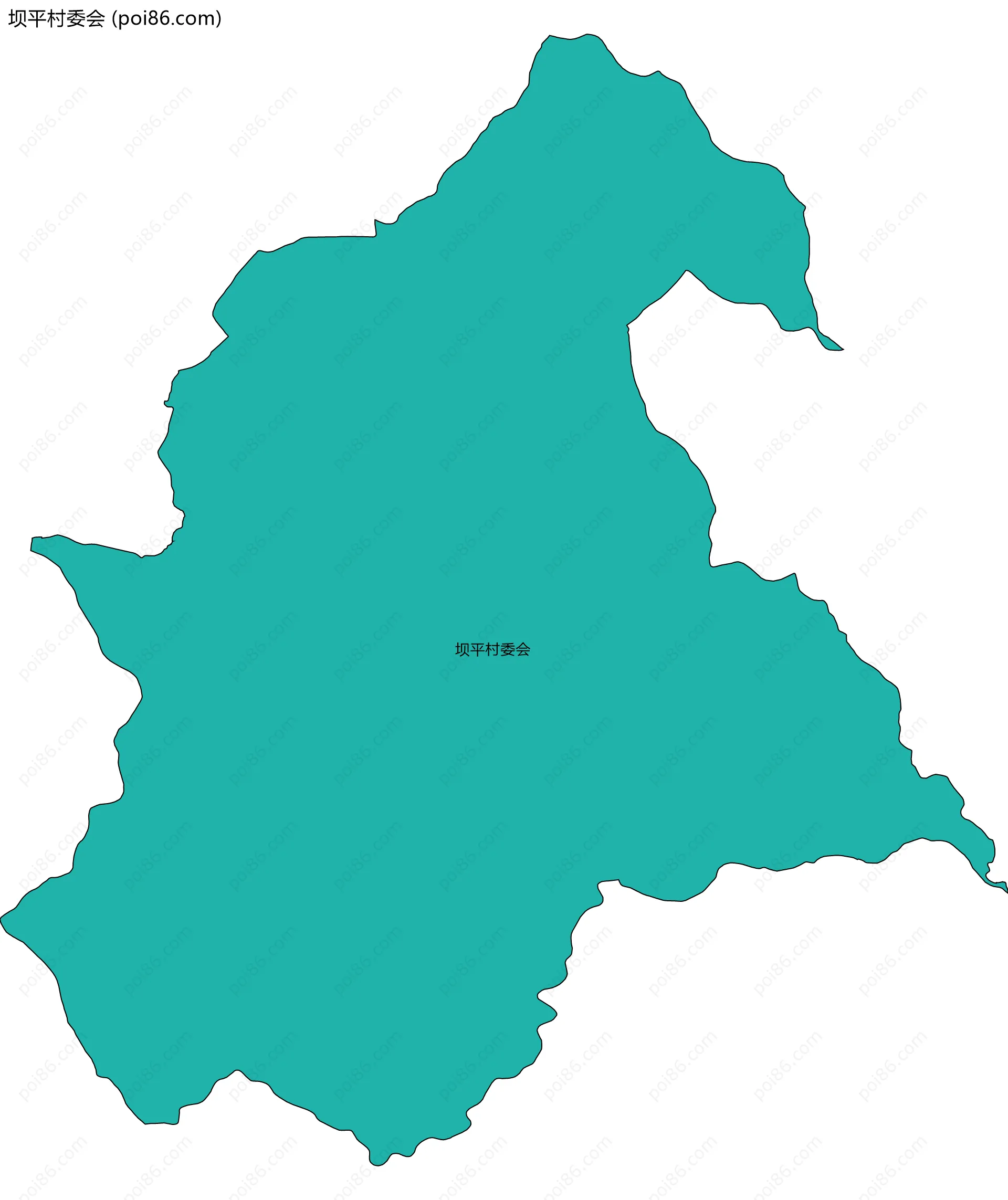 坝平村委会边界地图