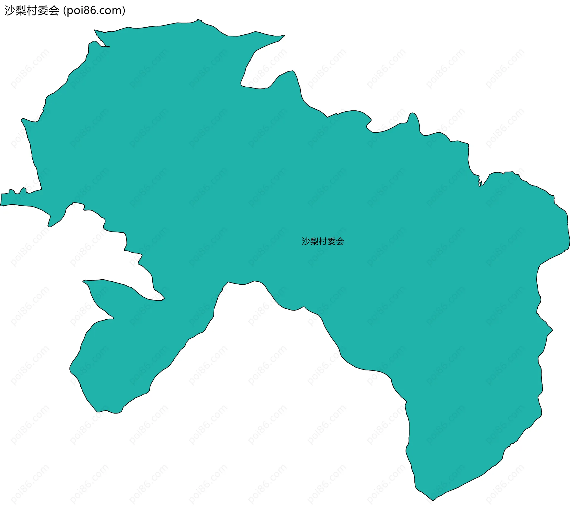 沙梨村委会边界地图