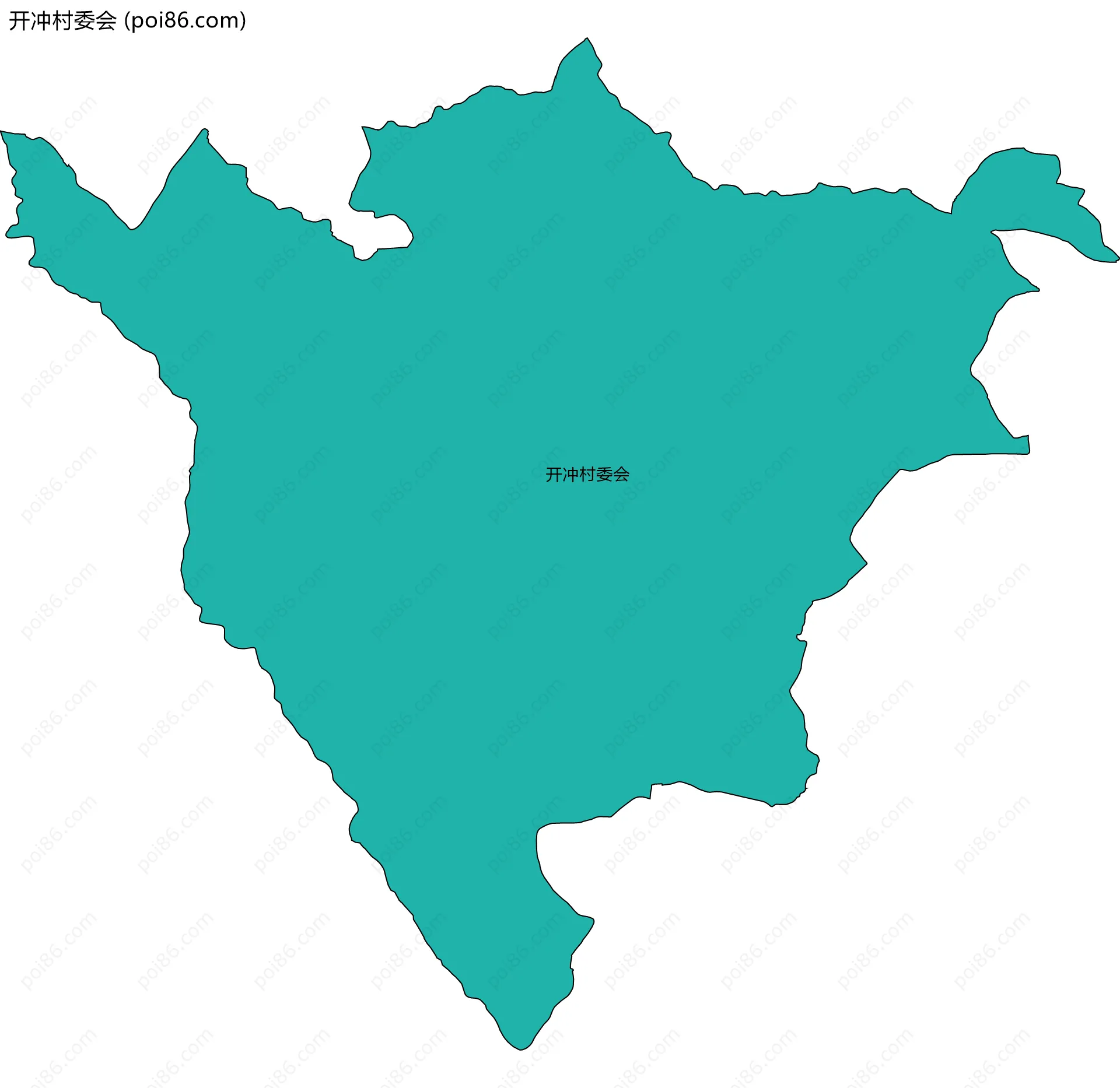 开冲村委会边界地图