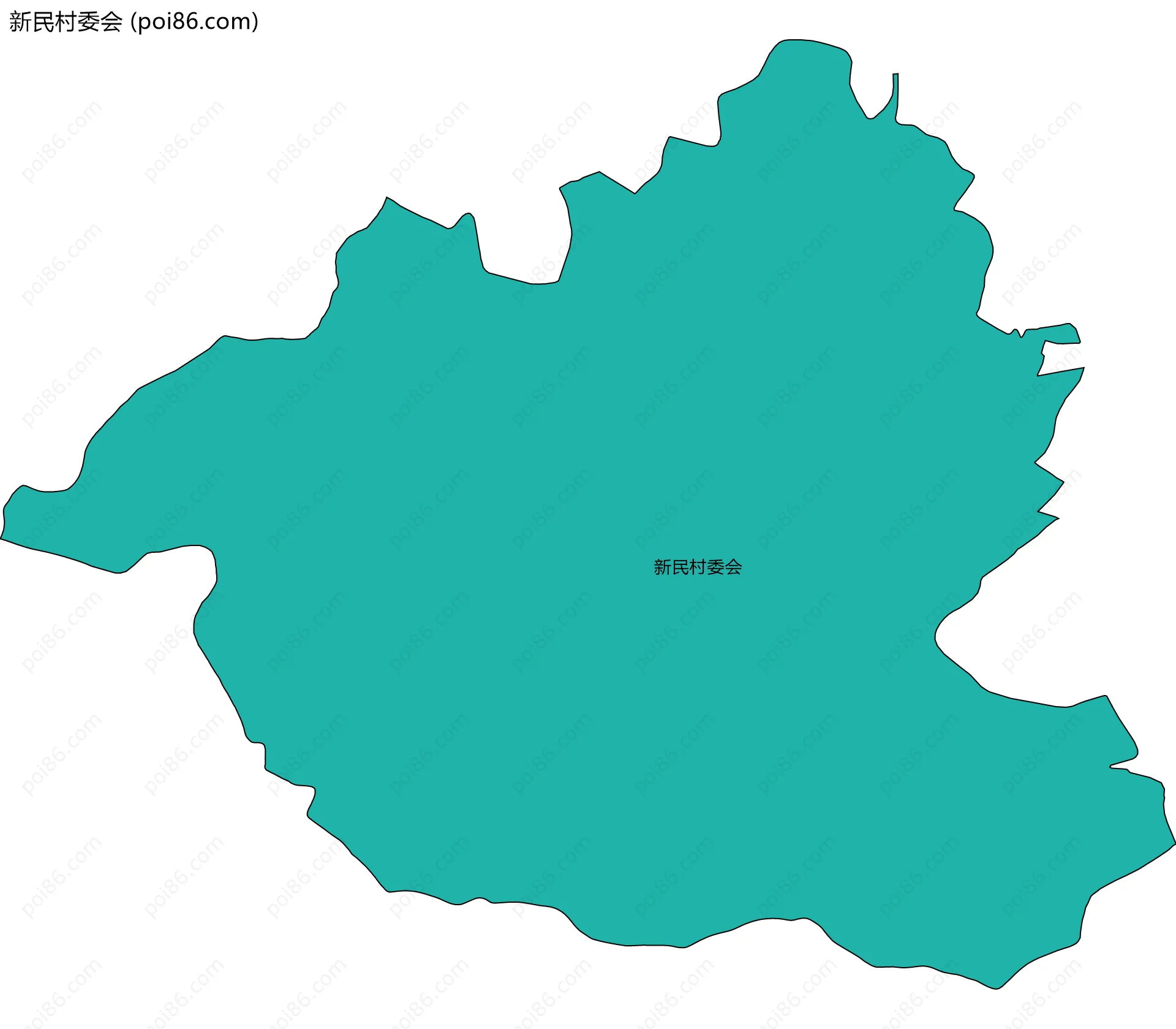 新民村委会边界地图