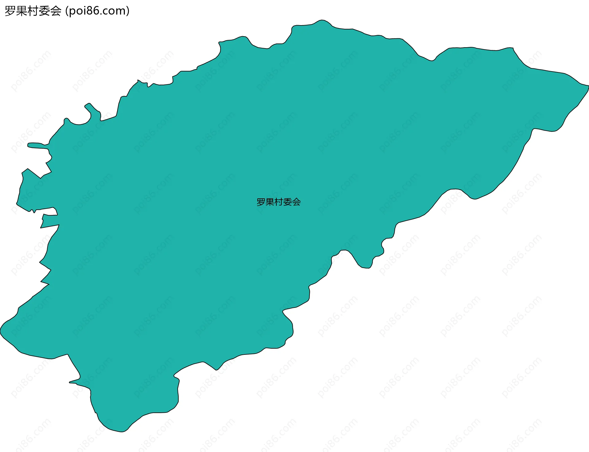 罗果村委会边界地图