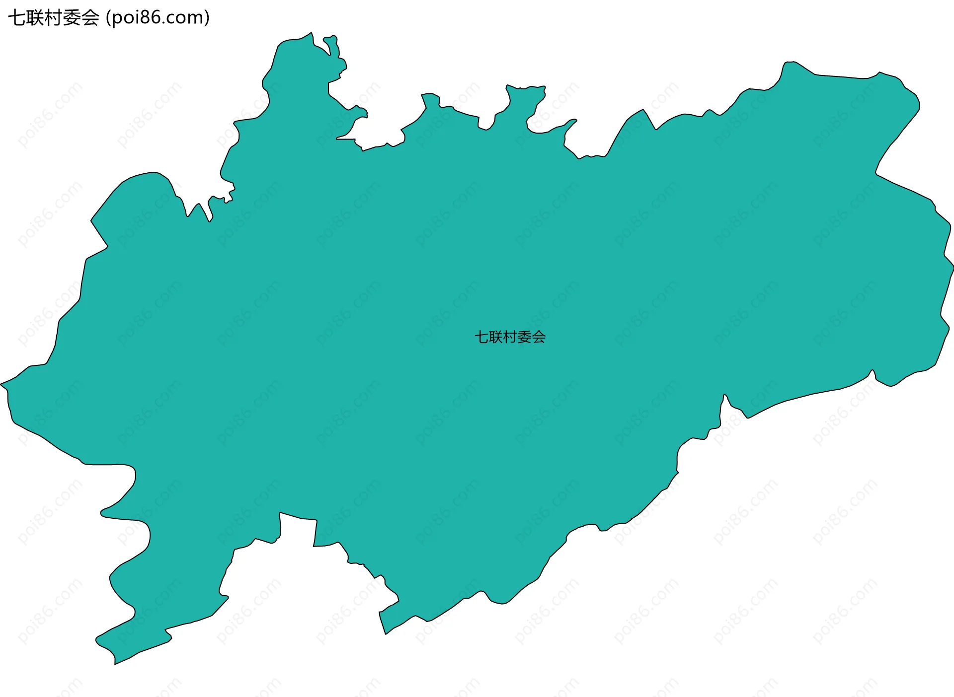 七联村委会边界地图