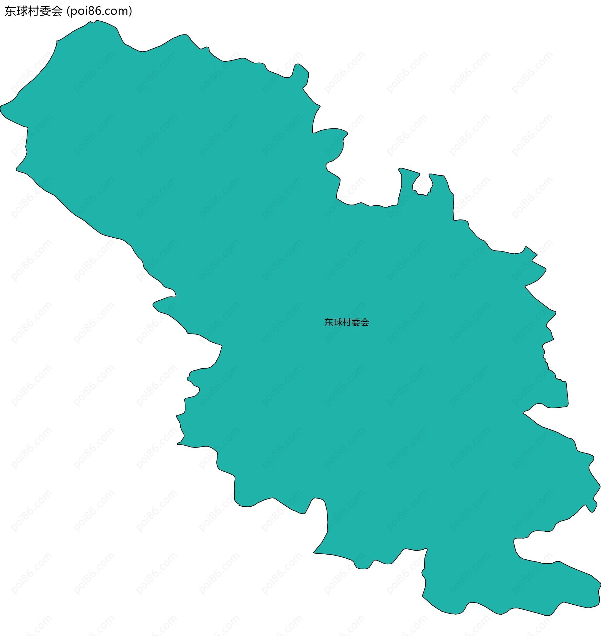 东球村委会边界地图