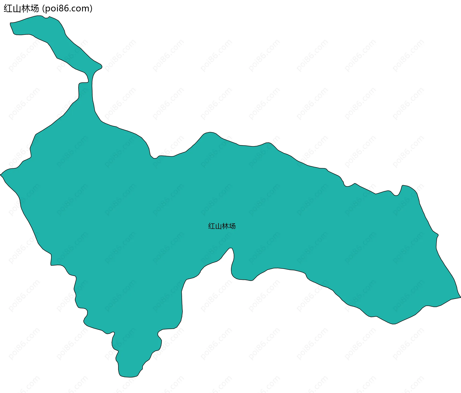 红山林场边界地图