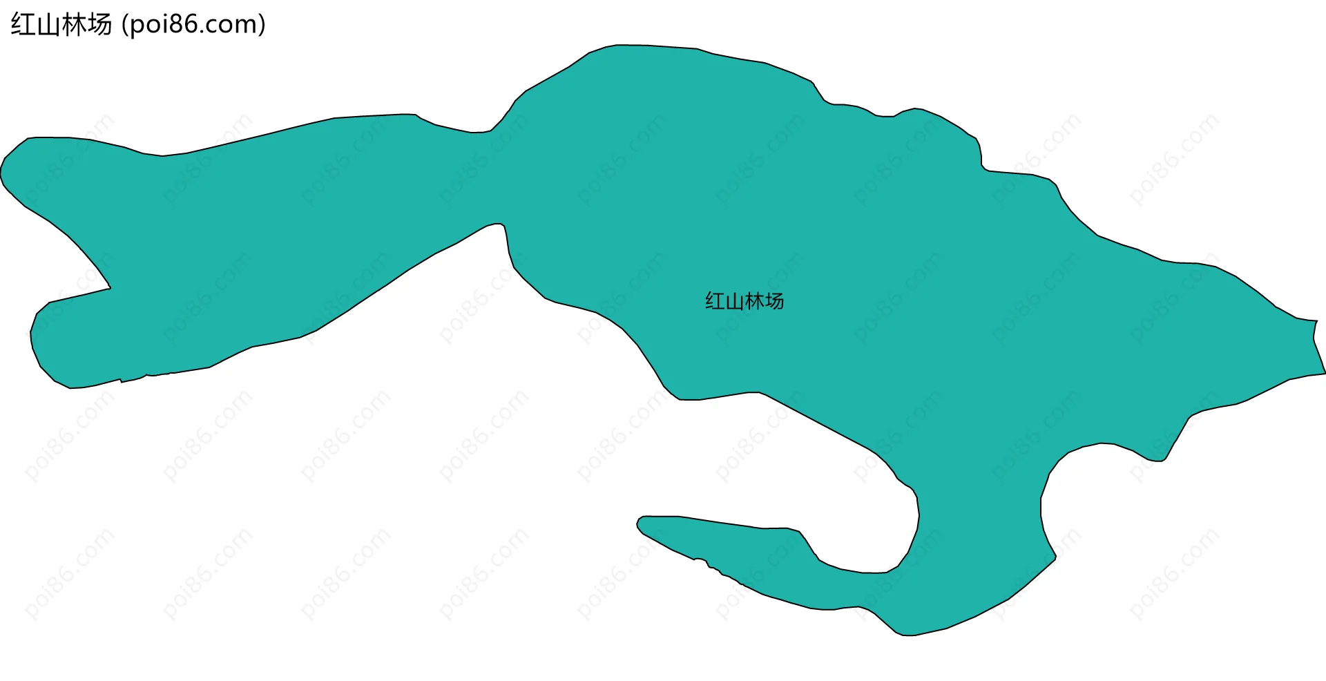 红山林场边界地图