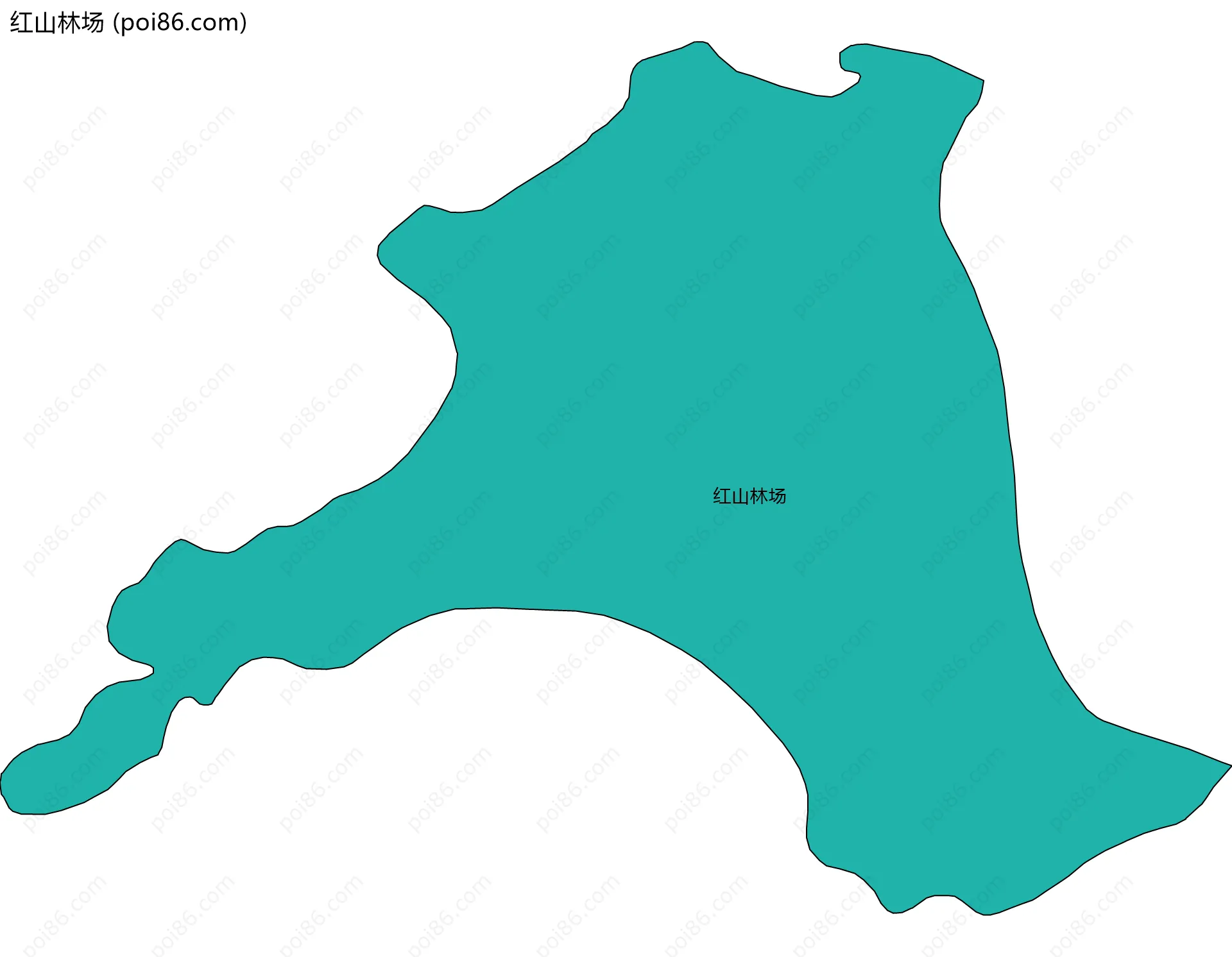 红山林场边界地图