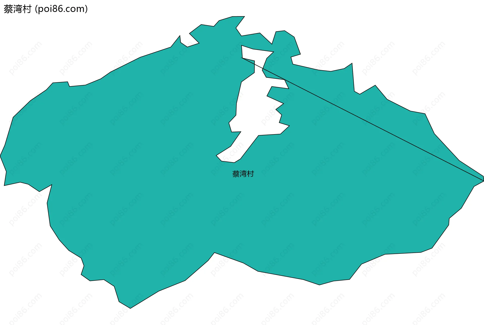 蔡湾村边界地图