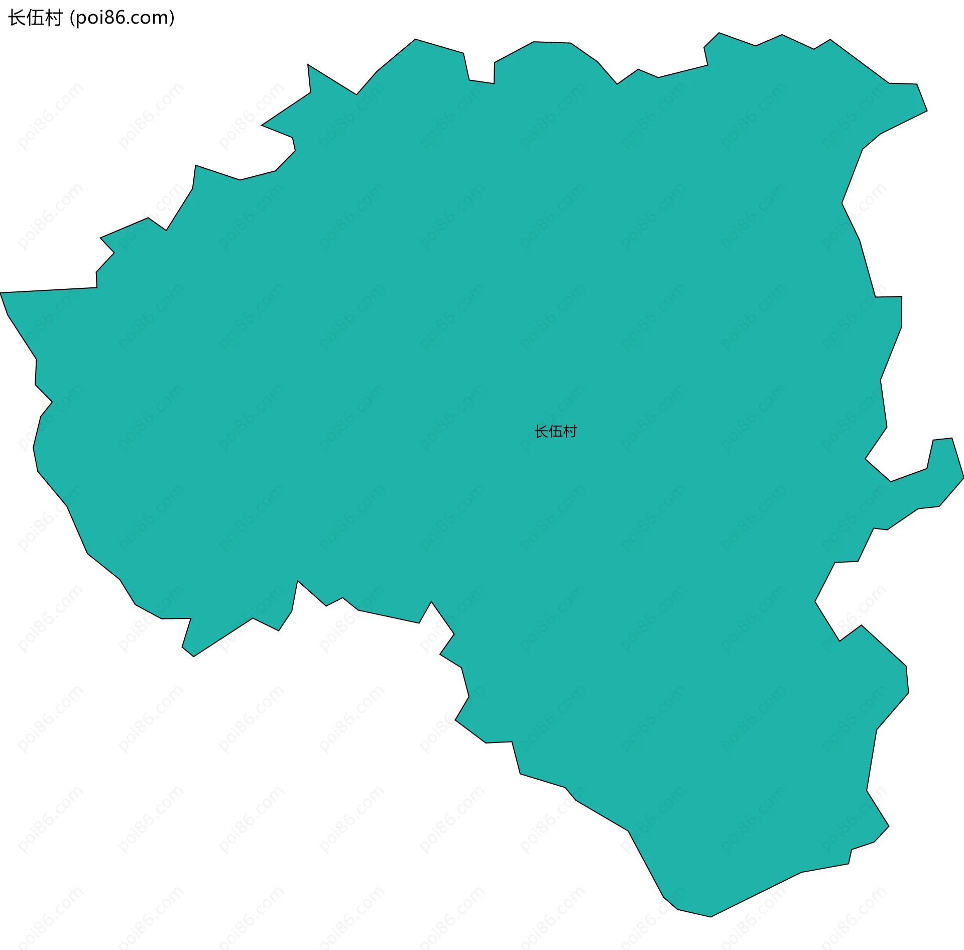 长伍村边界地图