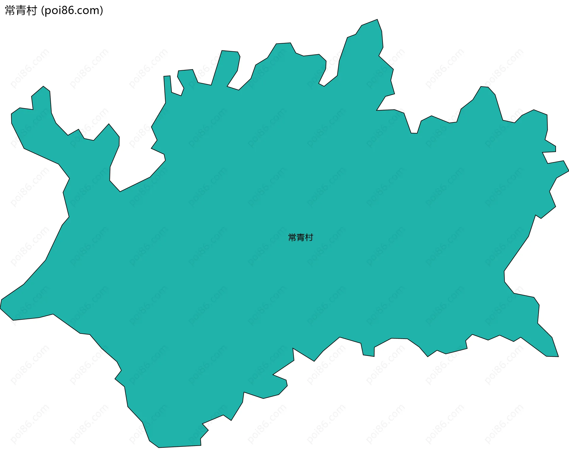 常青村边界地图