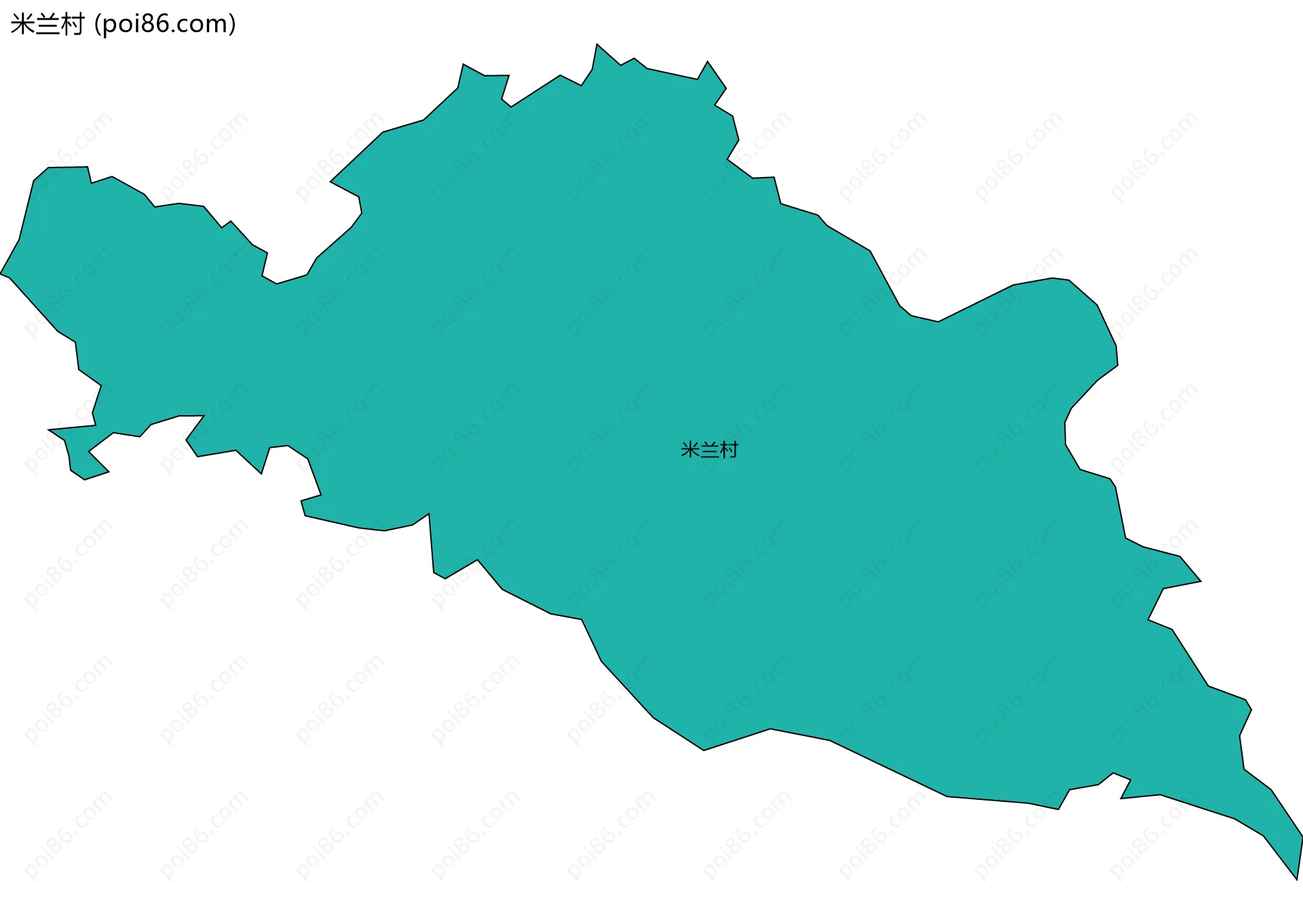 米兰村边界地图
