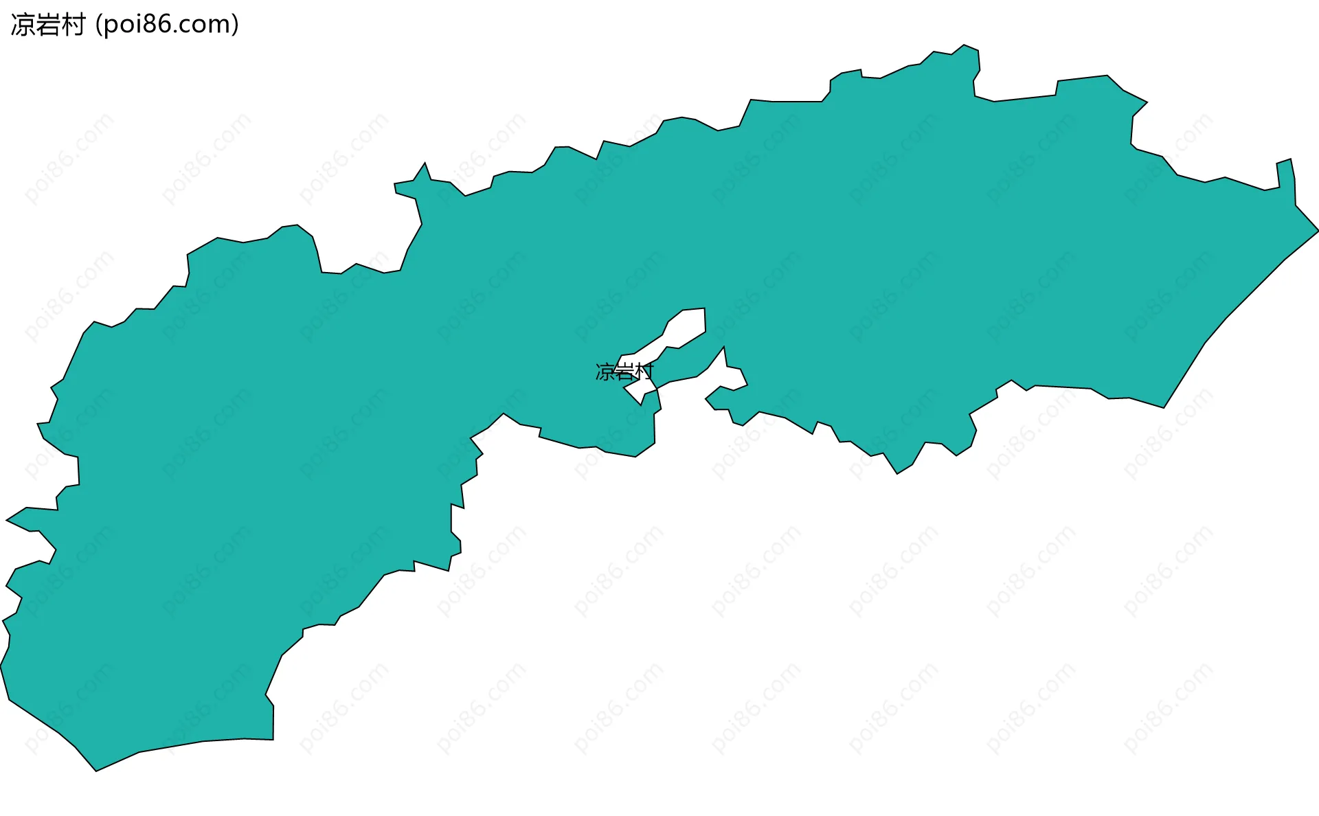 凉岩村边界地图