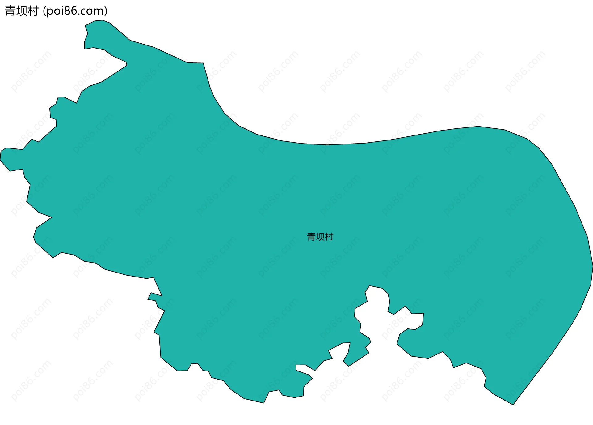 青坝村边界地图