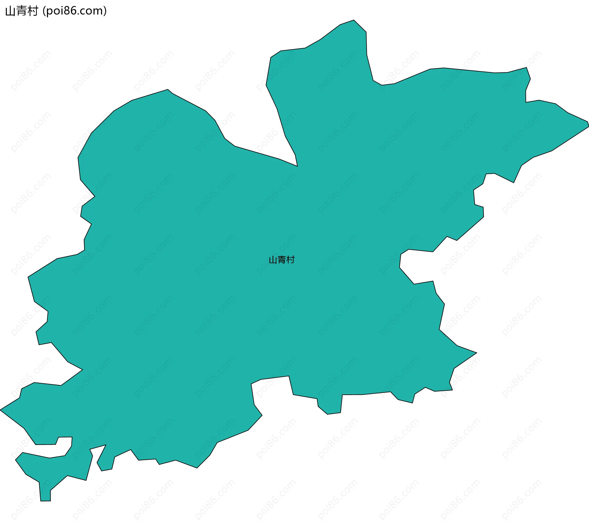 山青村边界地图