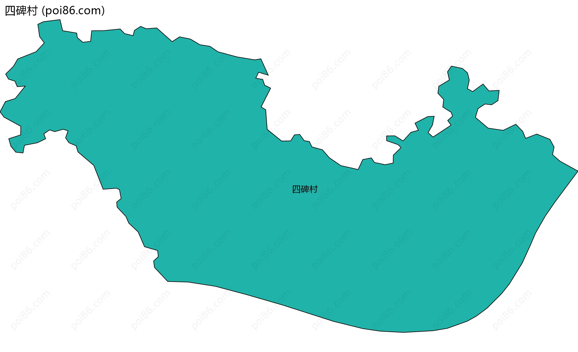 四碑村边界地图