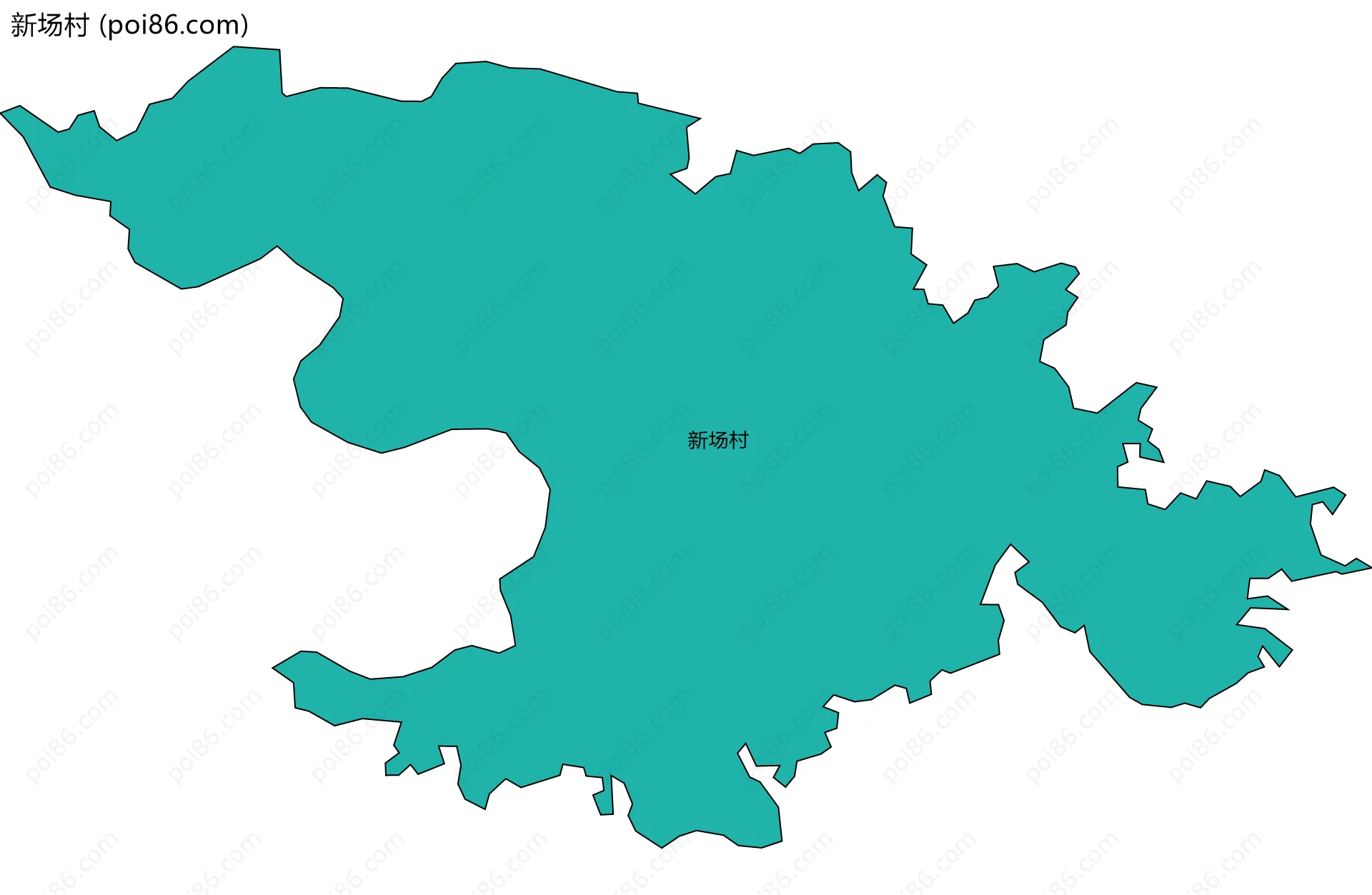 新场村边界地图