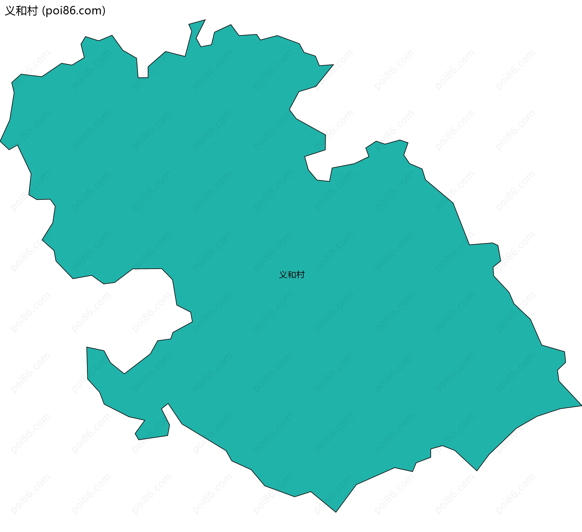 义和村边界地图