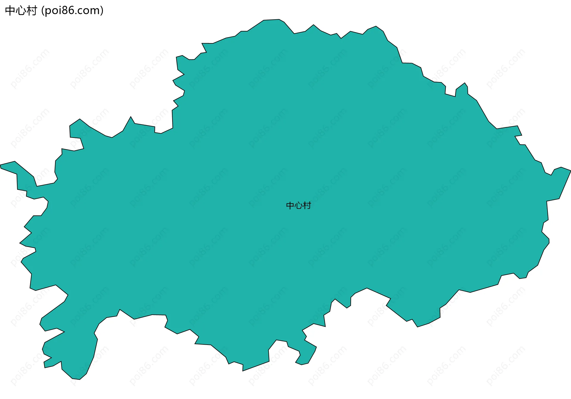 中心村边界地图