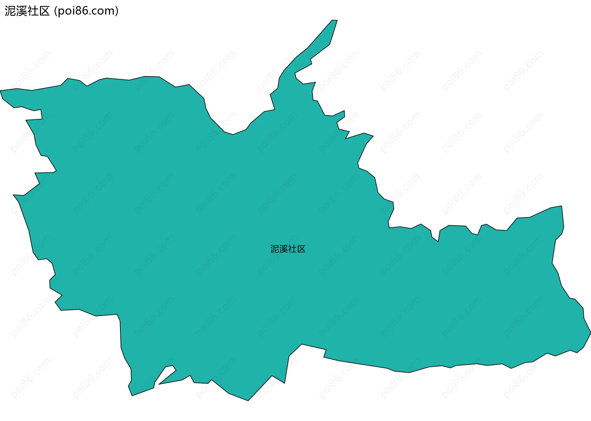 泥溪社区边界地图