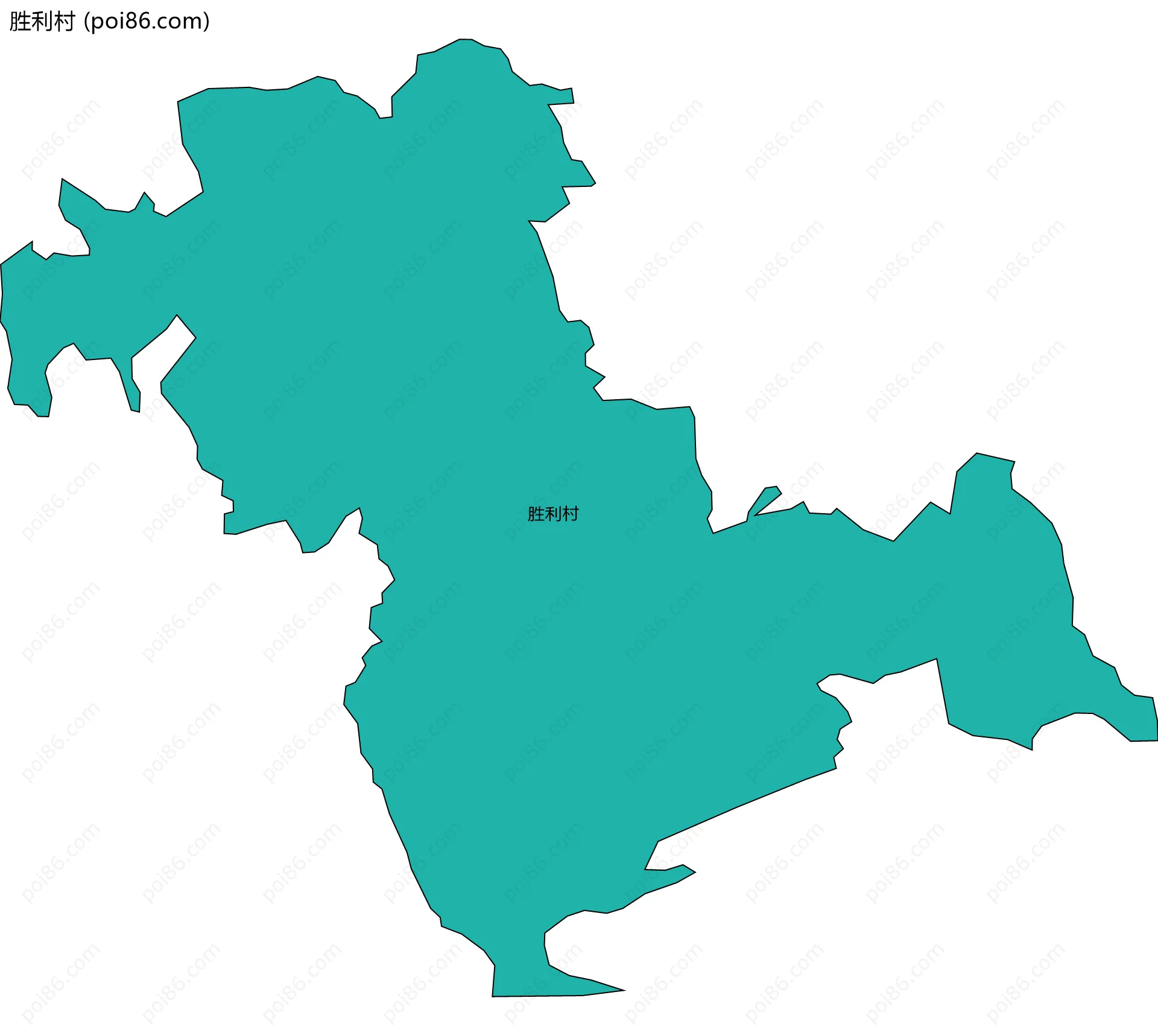 胜利村边界地图