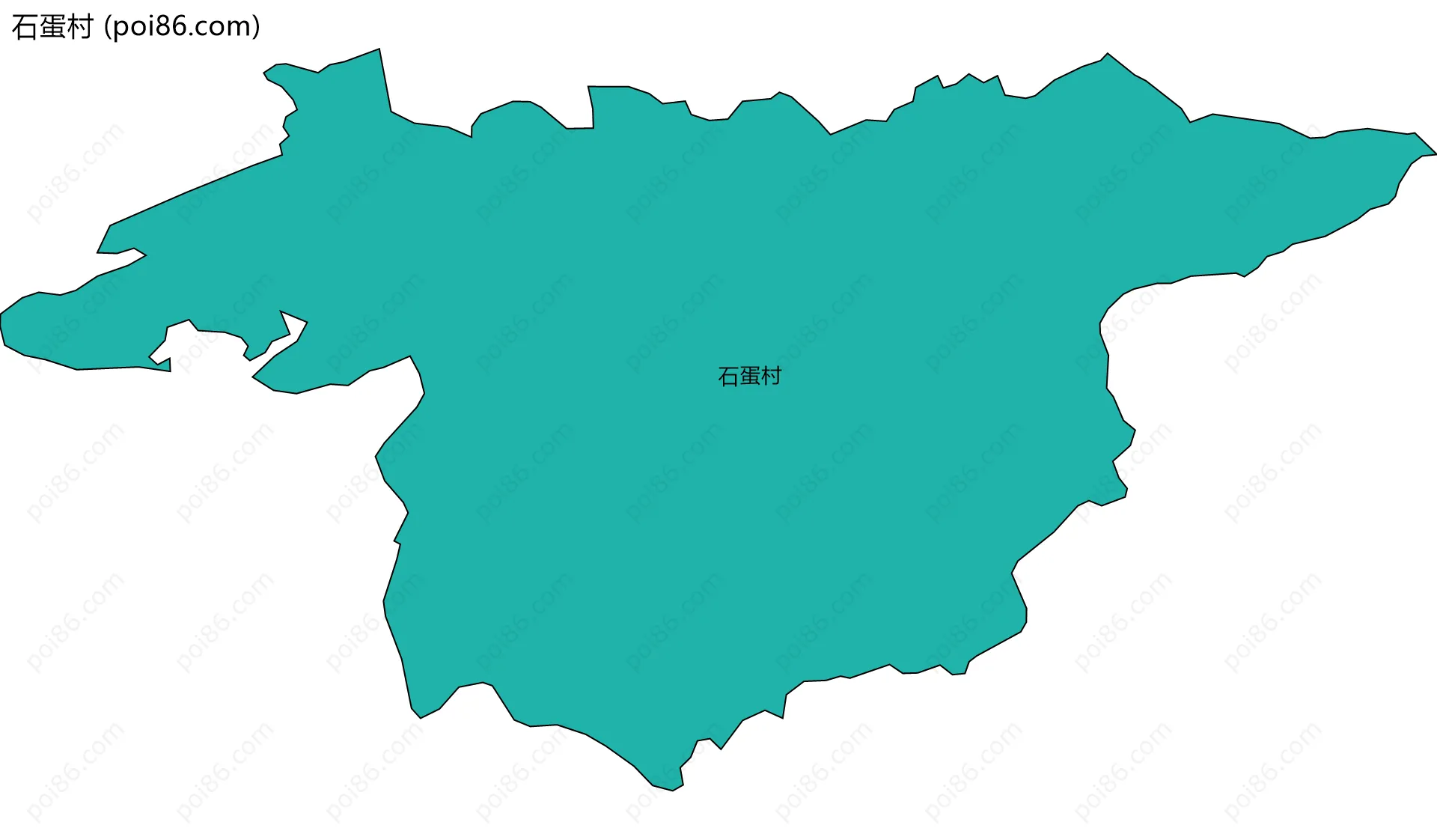 石蛋村边界地图
