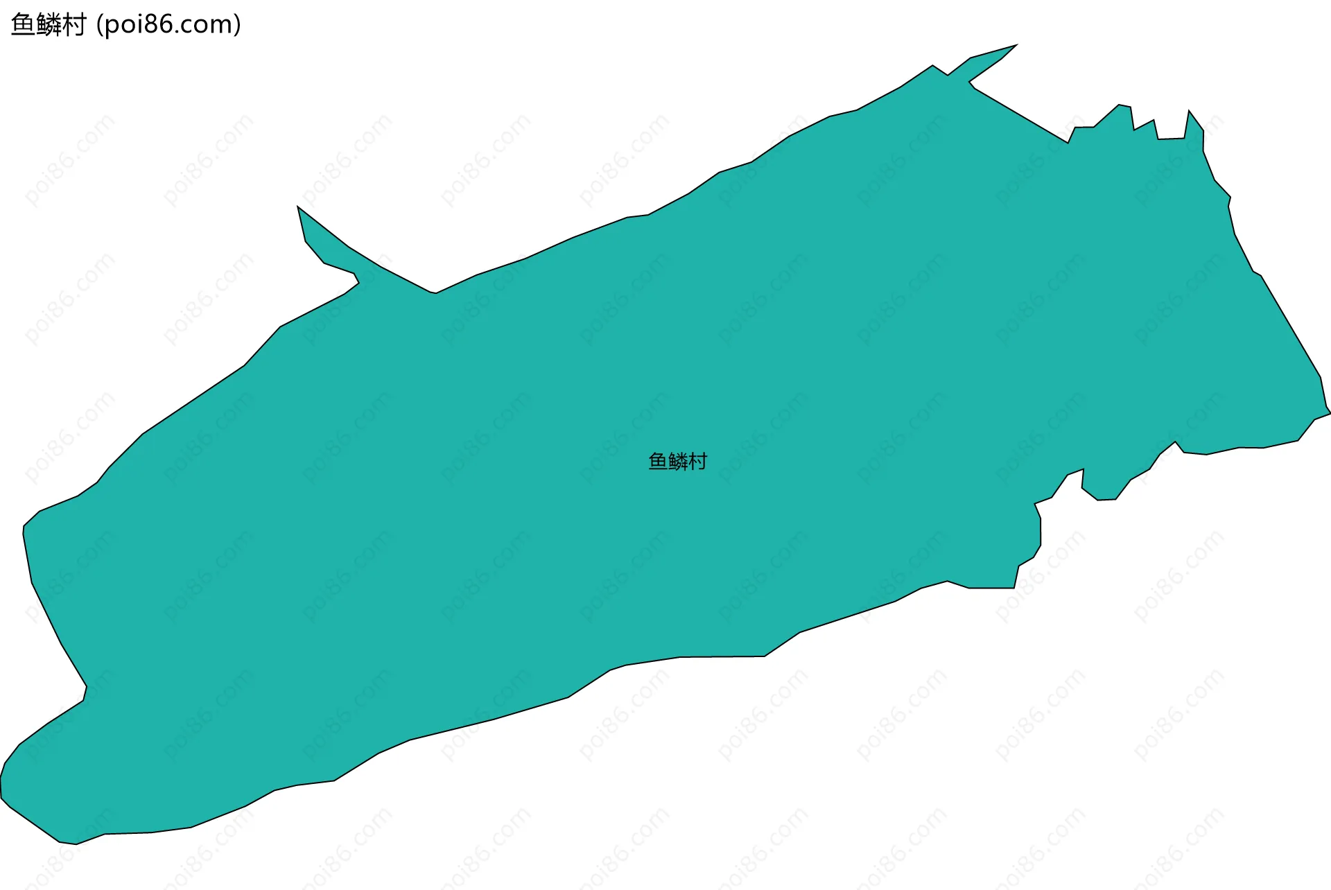 鱼鳞村边界地图