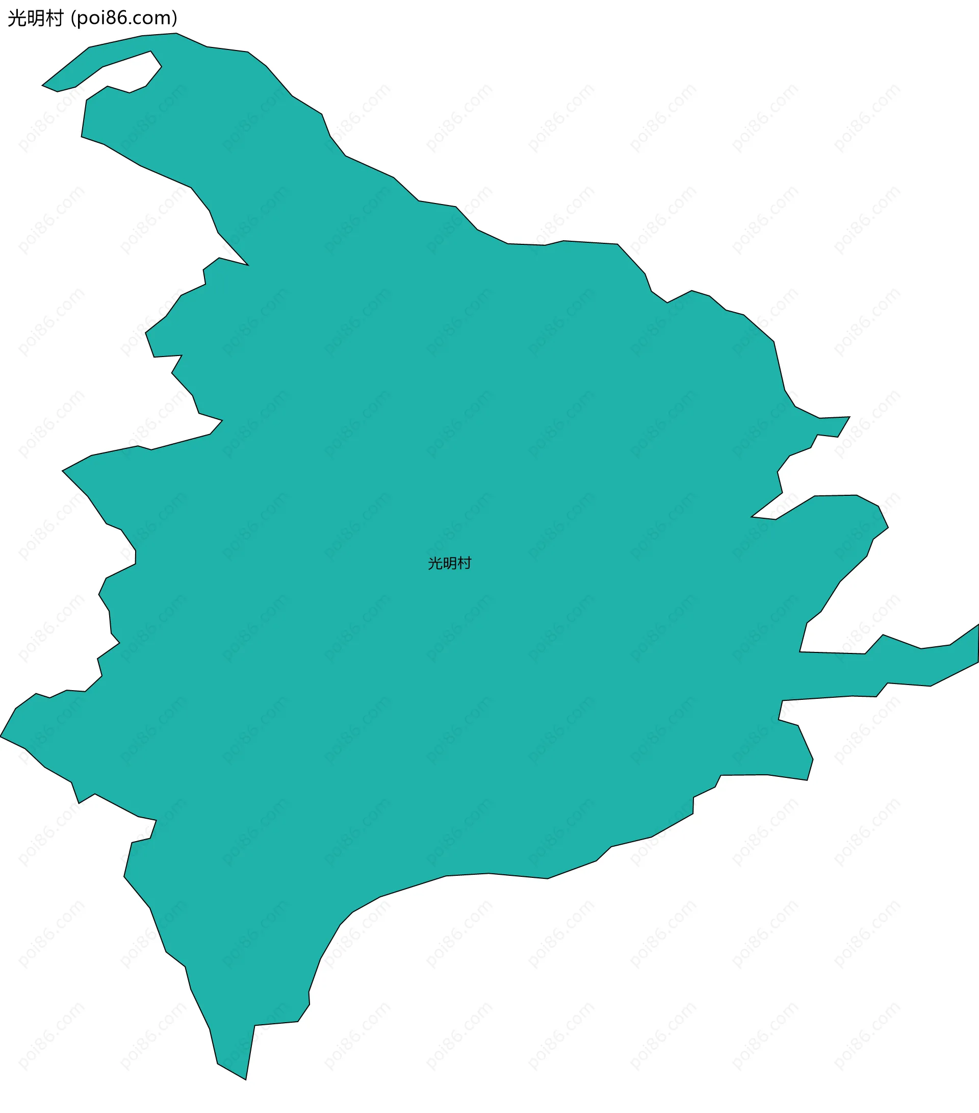 光明村边界地图