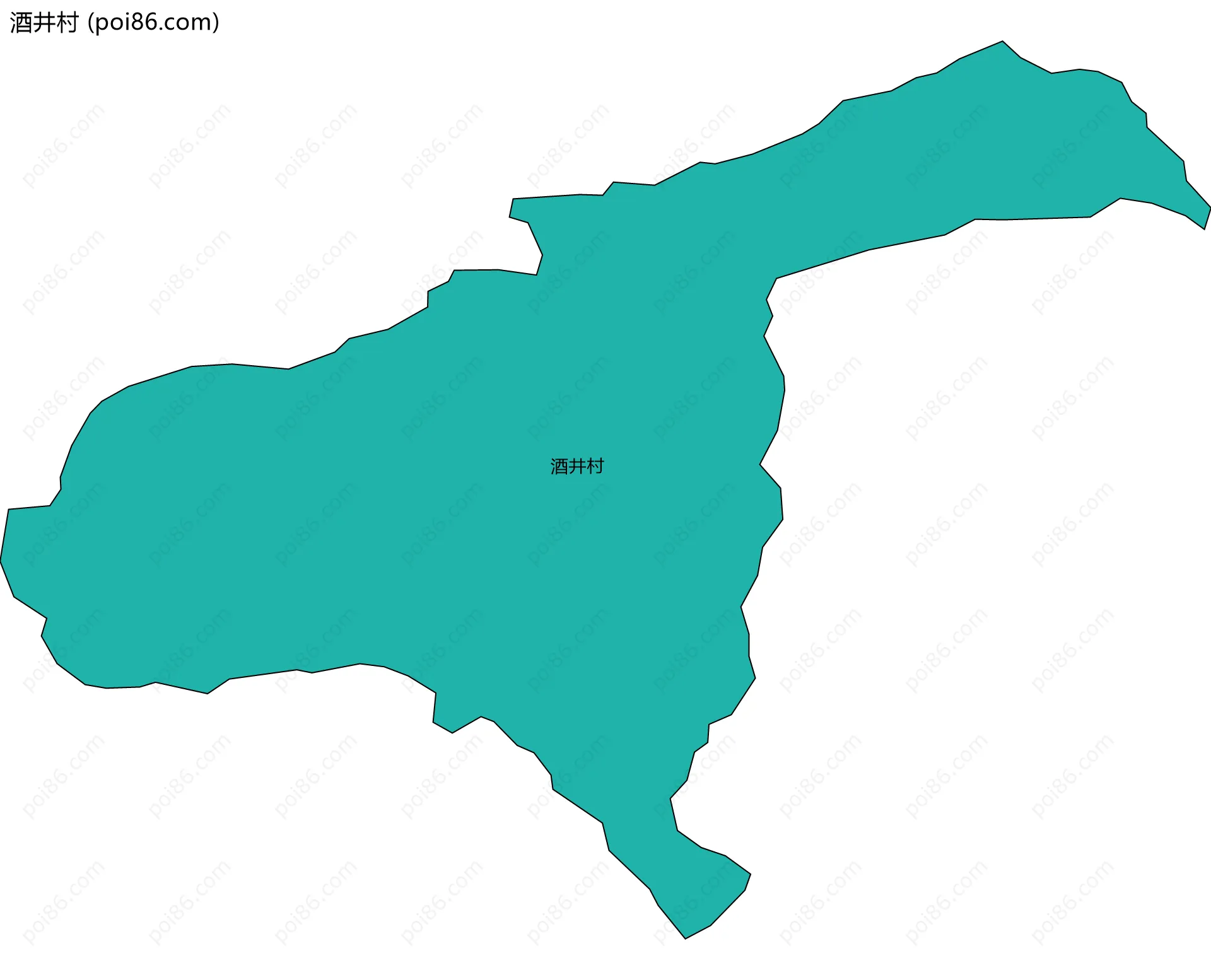 酒井村边界地图