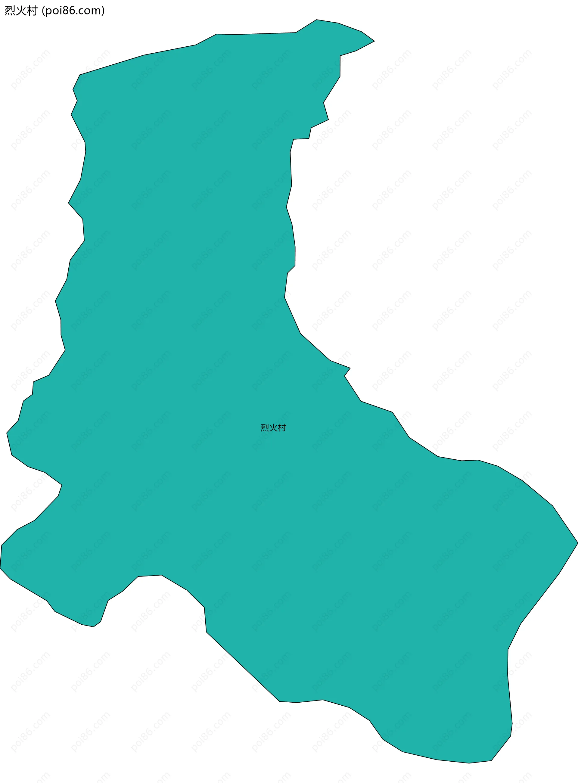 烈火村边界地图