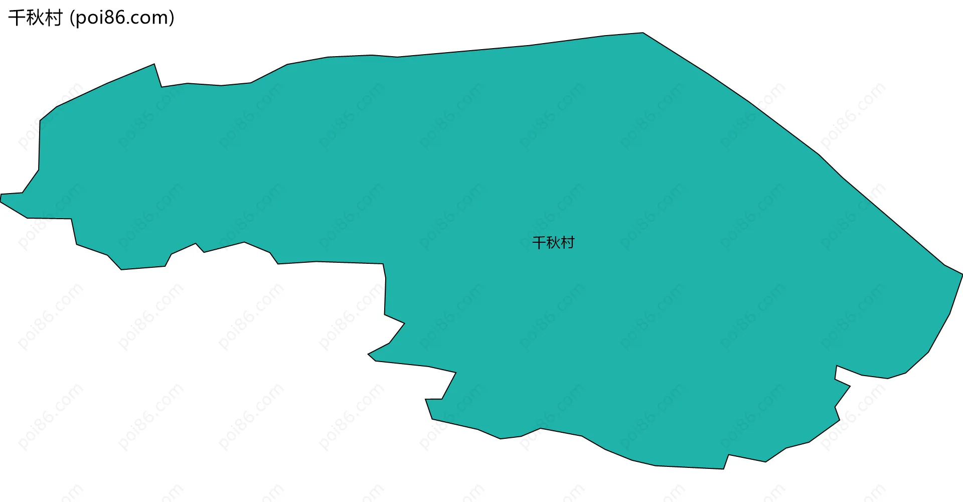 千秋村边界地图